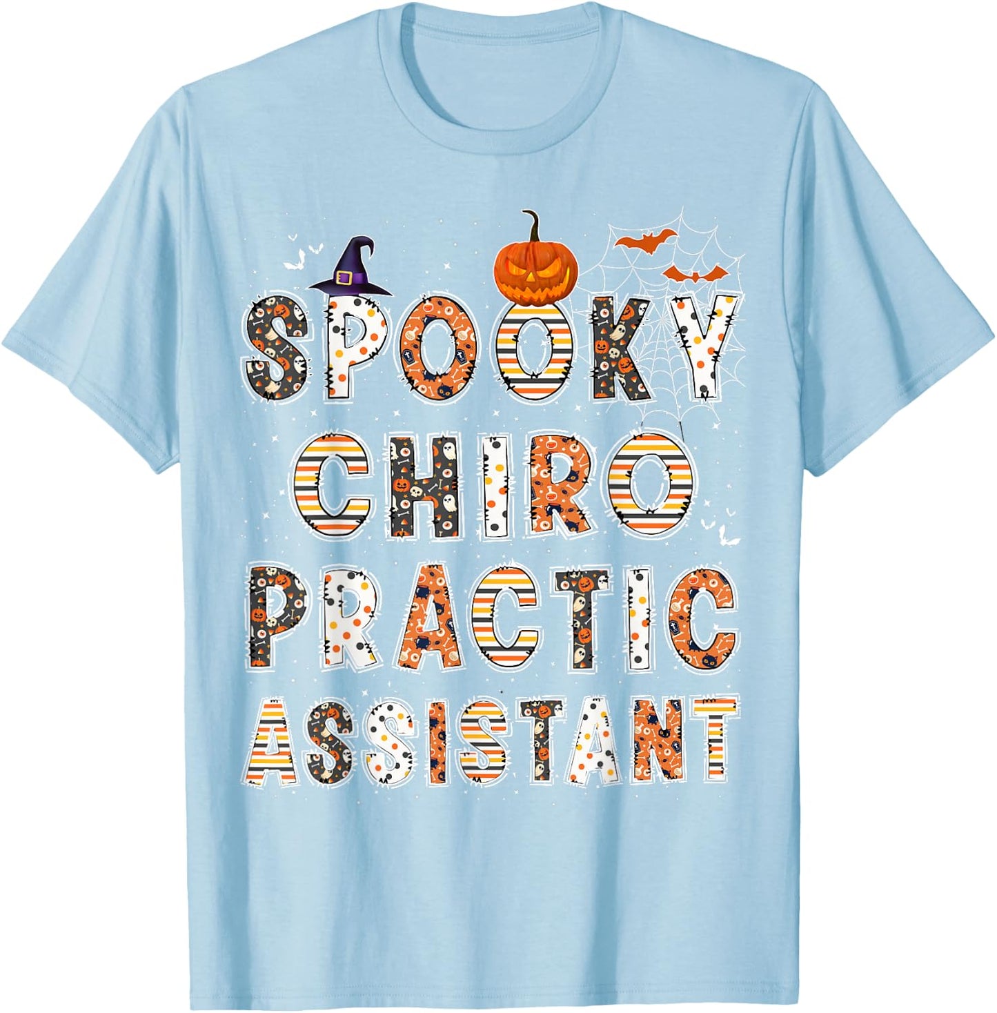 Spooky Chiropractic Assistant Halloween Costume 2023 T-Shirt - T-Shirt | Light Blue