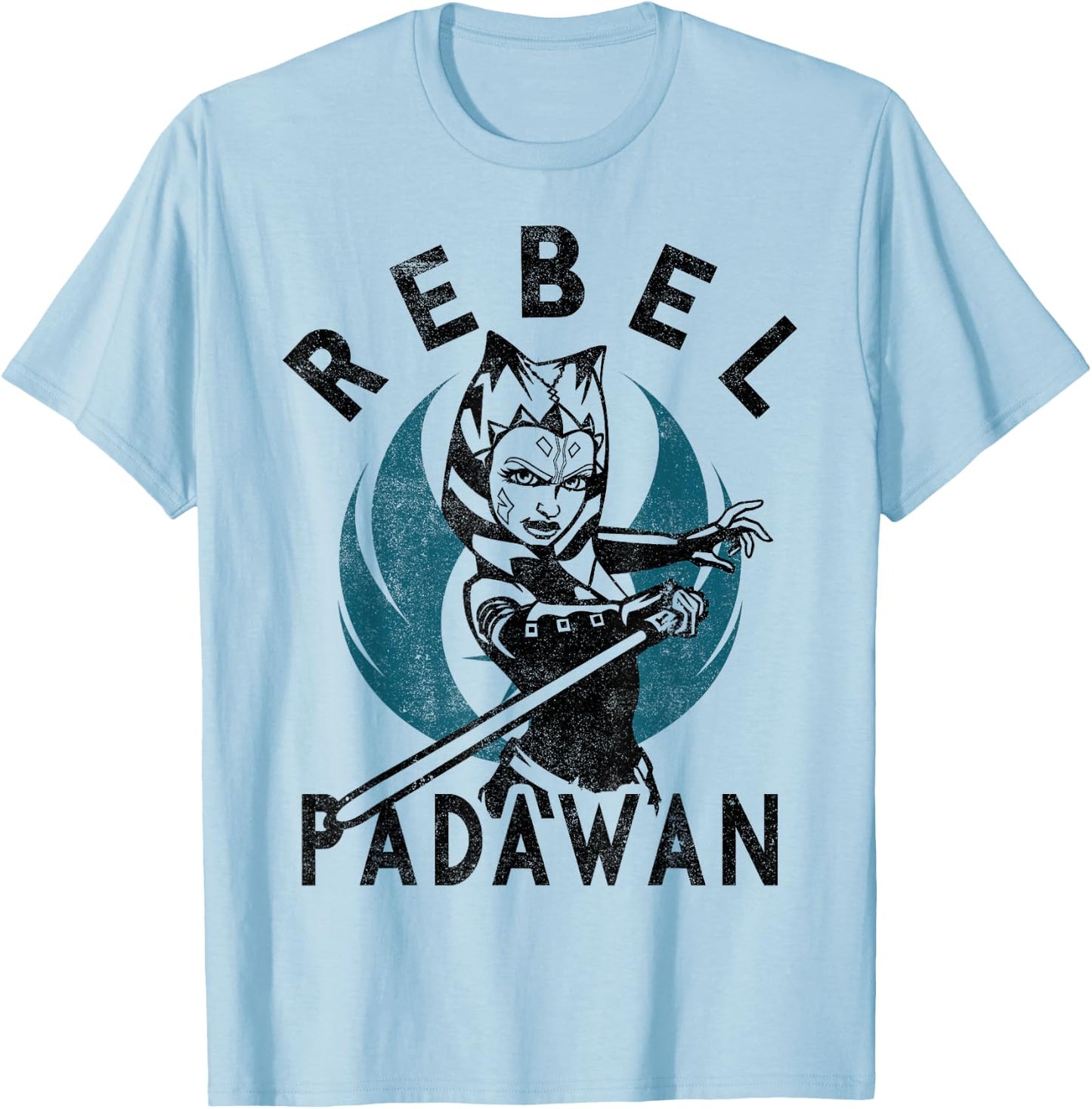 Star Wars: Clone Wars Ahsoka Rebel Padawan Portrait T-Shirt - T-Shirt | Light Blue