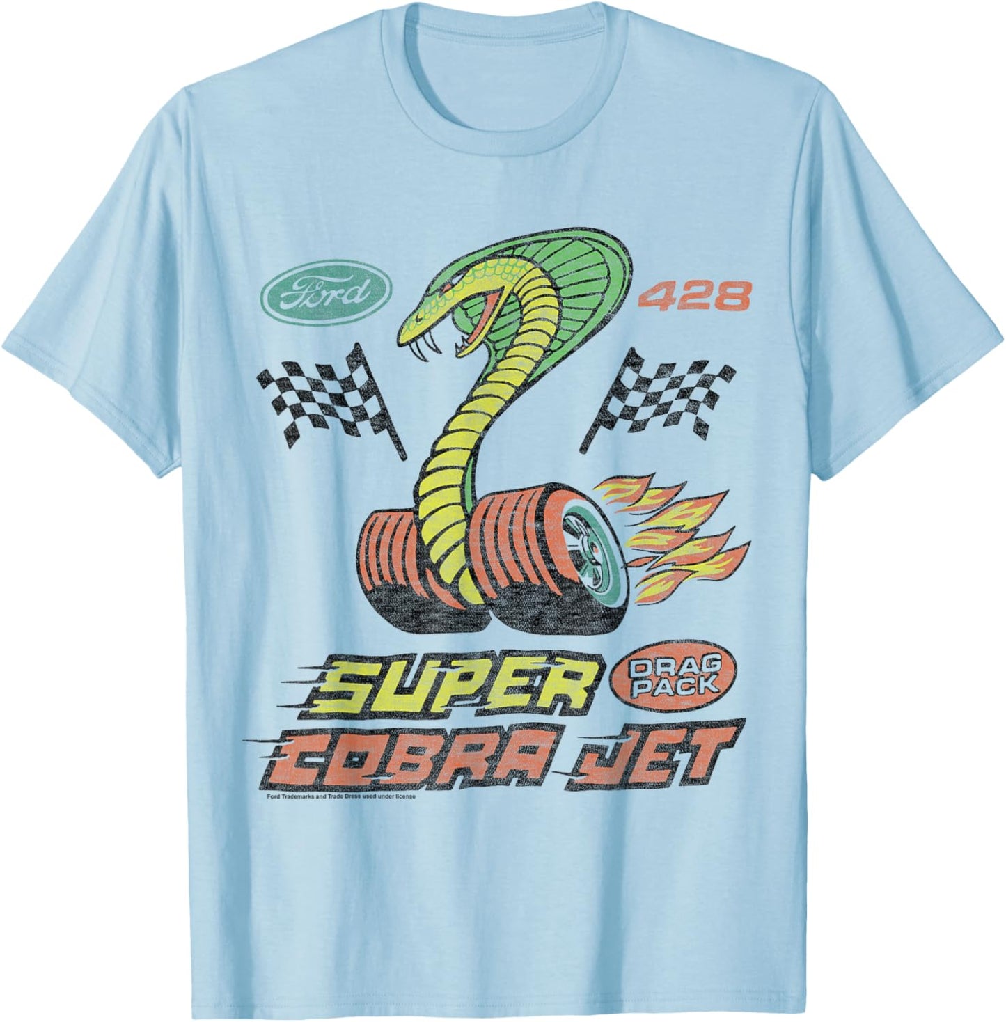 Ford - Super Cobra Jet Drag Pack 428 T-Shirt - T-Shirt | Light Blue