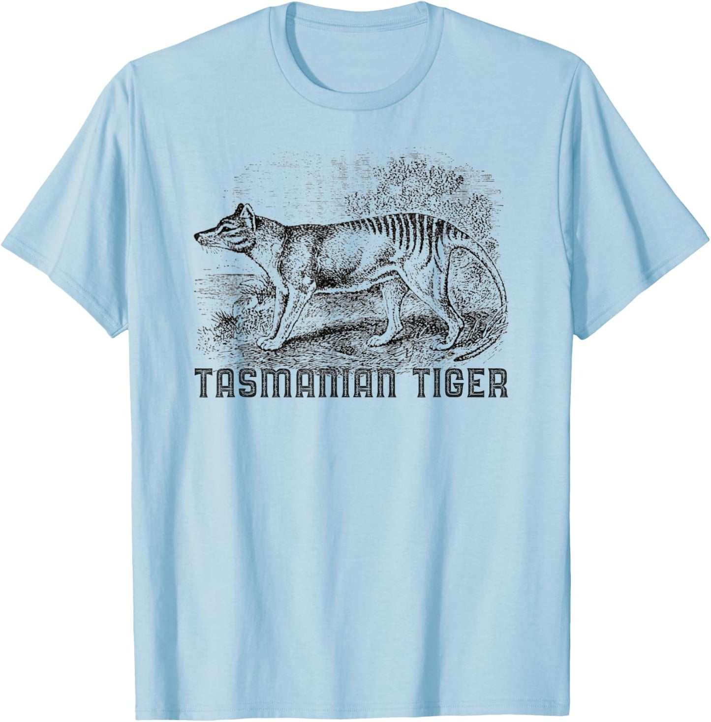 Tasmanian Wolf Tiger Thylacine Australian Extinction Gift T-Shirt - T-Shirt | Light Blue