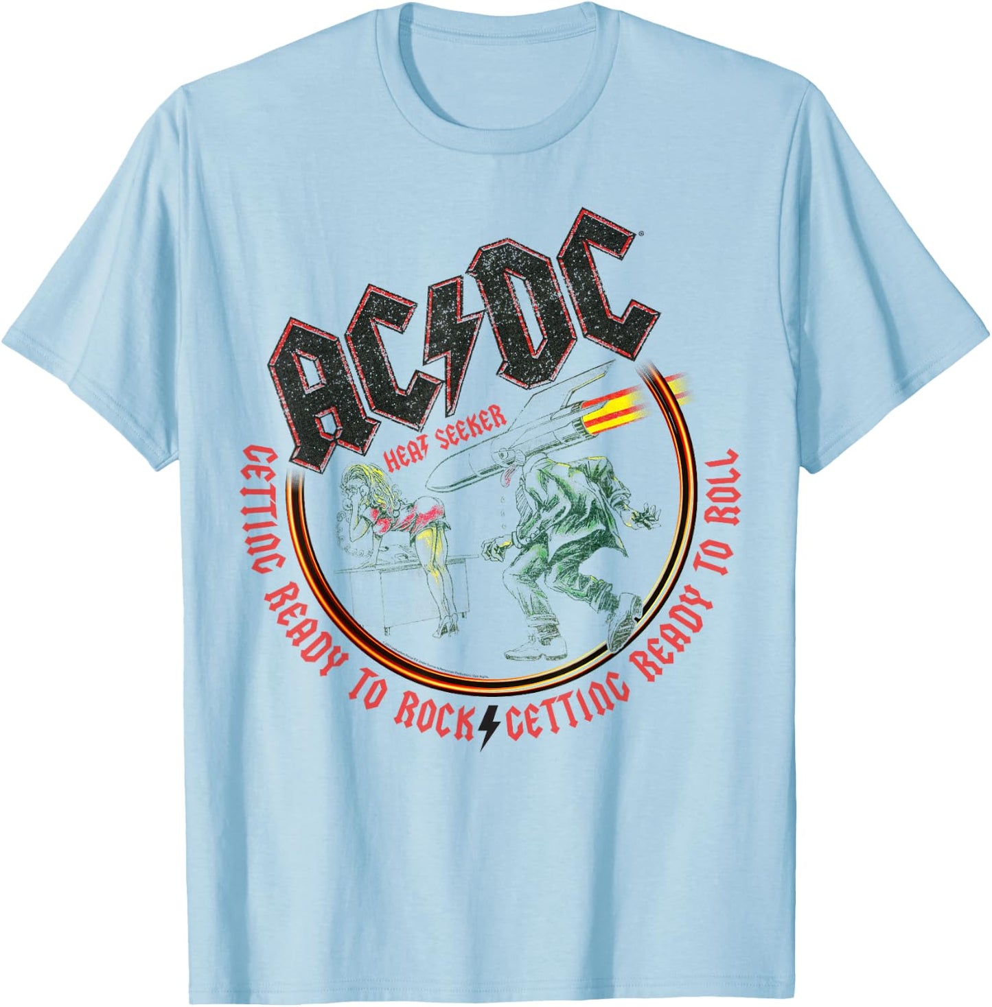 AC/DC - Getting Ready to Rock T-Shirt - T-Shirt | Light Blue
