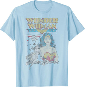 DC Comics Wonder Woman Vintage Small T-Shirt - T-Shirt | Light Blue