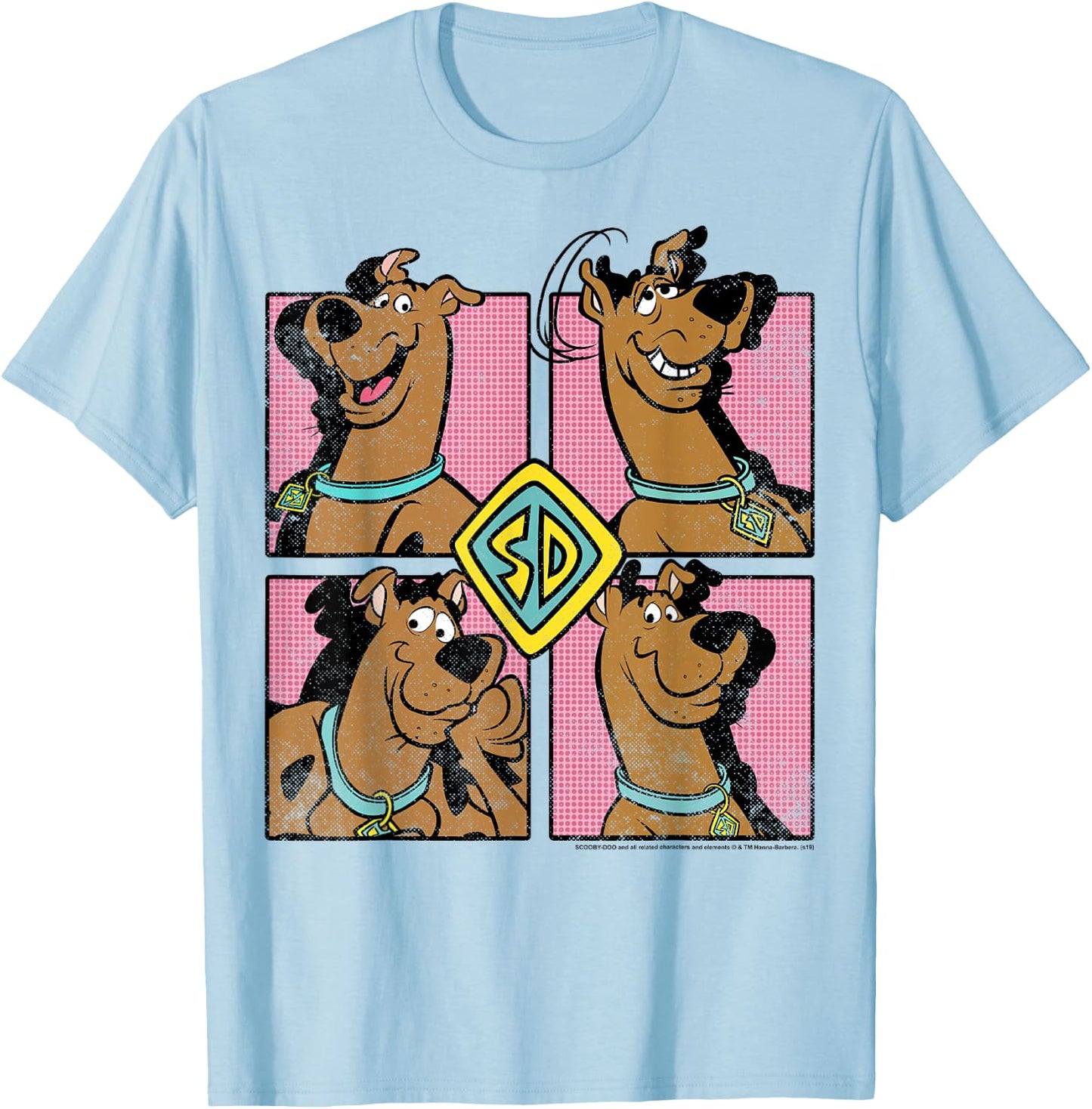 Scooby-Doo Expressions Box Up Small T-Shirt - T-Shirt | Light Blue