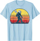 Funny Sasquatch Lax Bigfoot Lacrosse Vintage 80s Sunset T-Shirt - T-Shirt | Light Blue