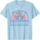 Super Mario Bros Retro Rainbow 1985 Vintage Race Track Duo T-Shirt - T-Shirt | Light Blue