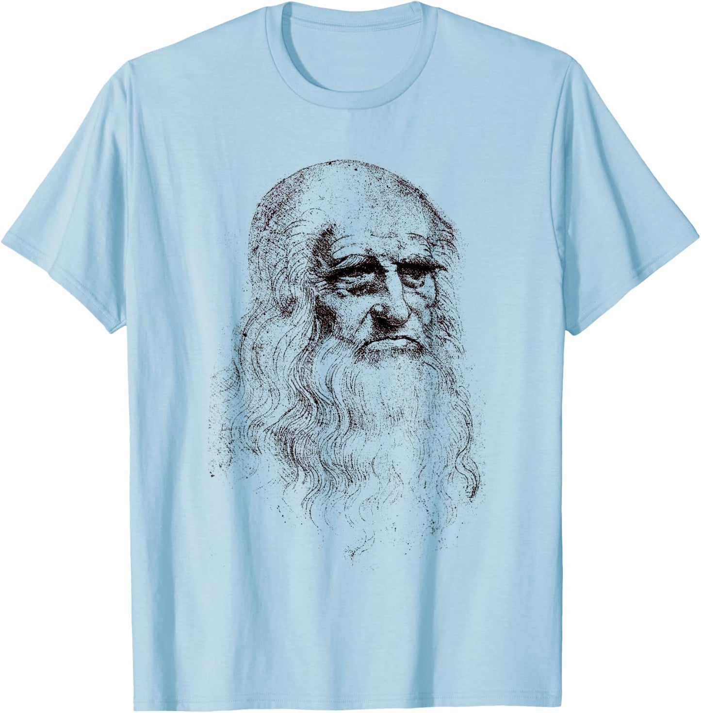 Leonardo Da Vinci portrait Davinci Science Art T-Shirt - T-Shirt | Light Blue
