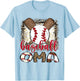 Baseball Oma Leopard Proud Ball Oma T-Shirt - T-Shirt | Light Blue