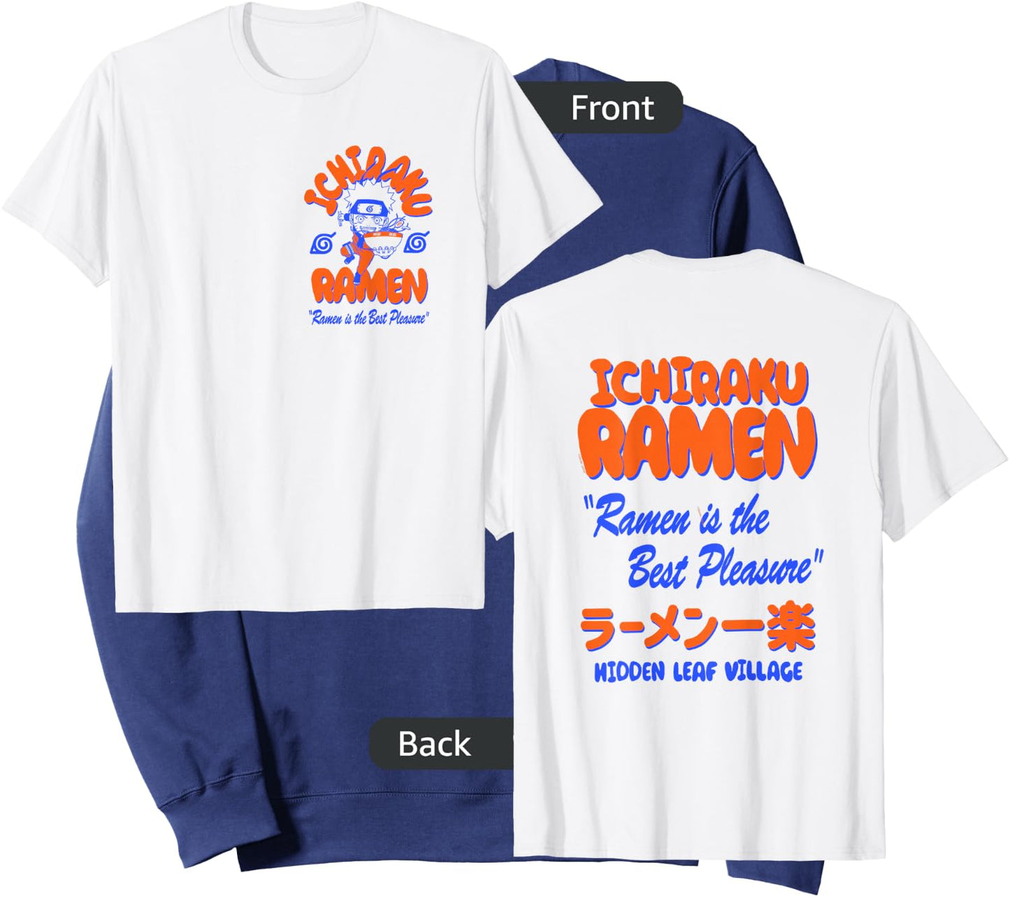 Naruto Shippuden Ichiraku Ramen Front Back Anime Sweatshirt - Sweatshirt | Navy