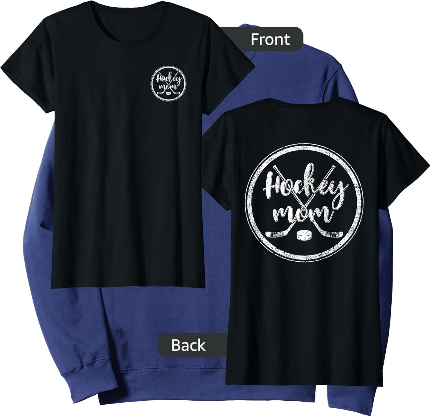 Hockey Mom Winter Sports Ice Hockey Goalie Mommy Sweatshirt - Sweatshirt | Navy