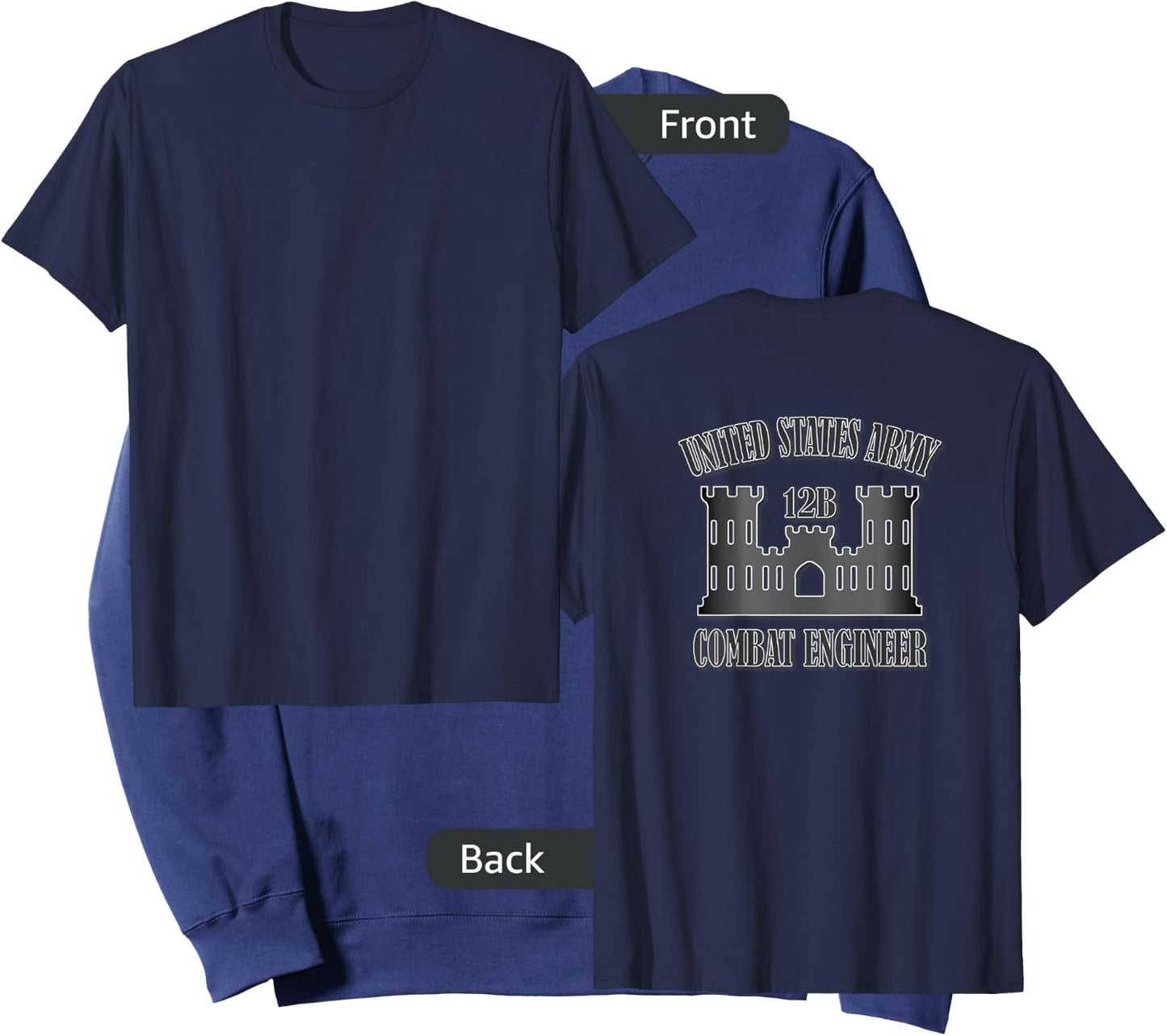 U.S. Army Combat Engineer (Back Design) Sweatshirt - Sweatshirt | Navy
