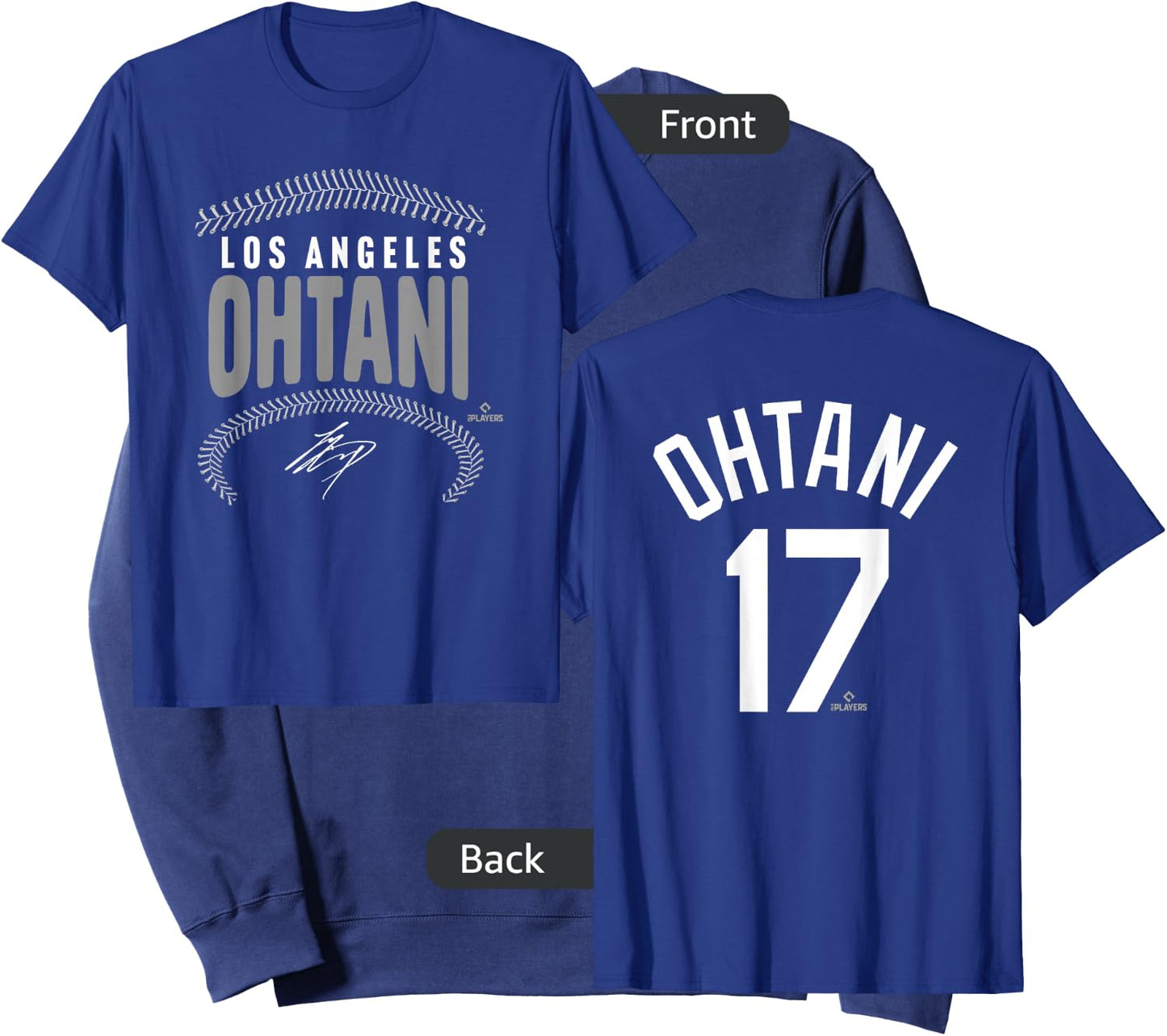 Shohei Ohtani Los Angeles Name & Number (Front & Back) MLBPA Sweatshirt - Sweatshirt | Navy