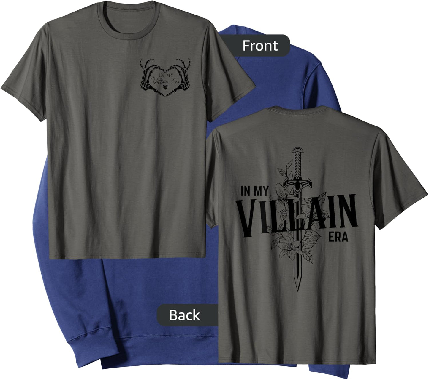 Double Sided Dark Romance Enemies To Lover In My Villain Era Sweatshirt - Sweatshirt | Navy