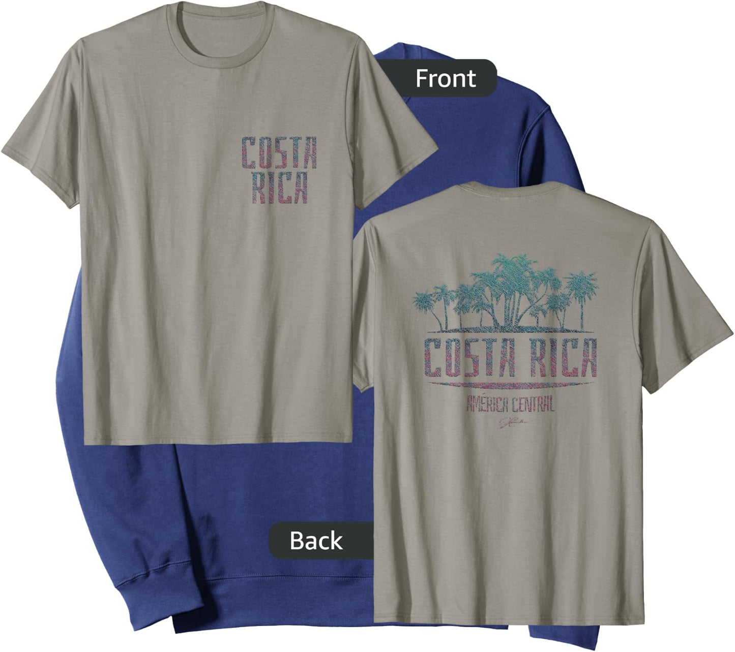 JCombs: Costa Rica Palm Trees on Beach (Two-Sided) Sweatshirt - Sweatshirt | Navy