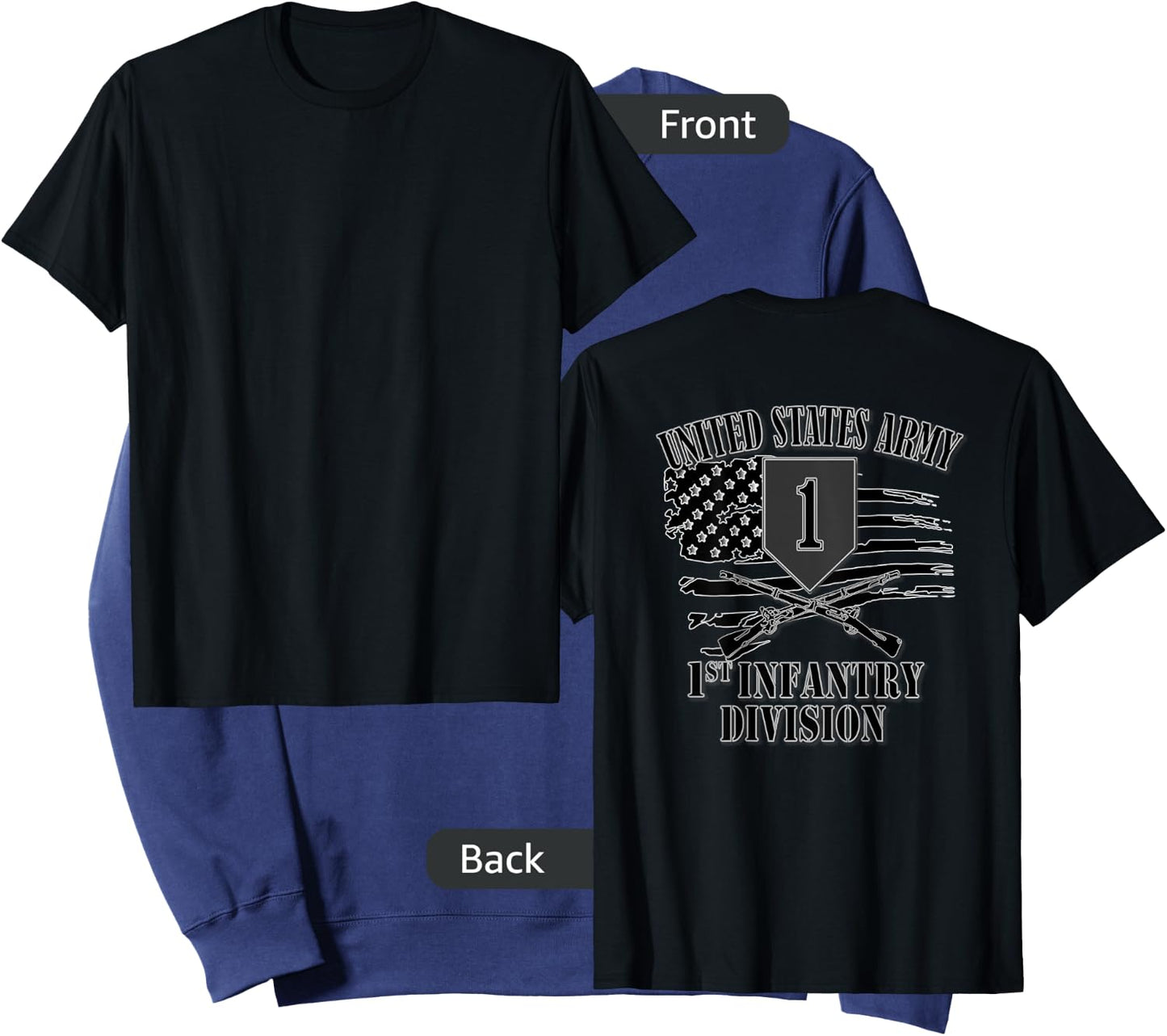 U.S. Army 1st Infantry Division (Back Design) Sweatshirt - Sweatshirt | Navy