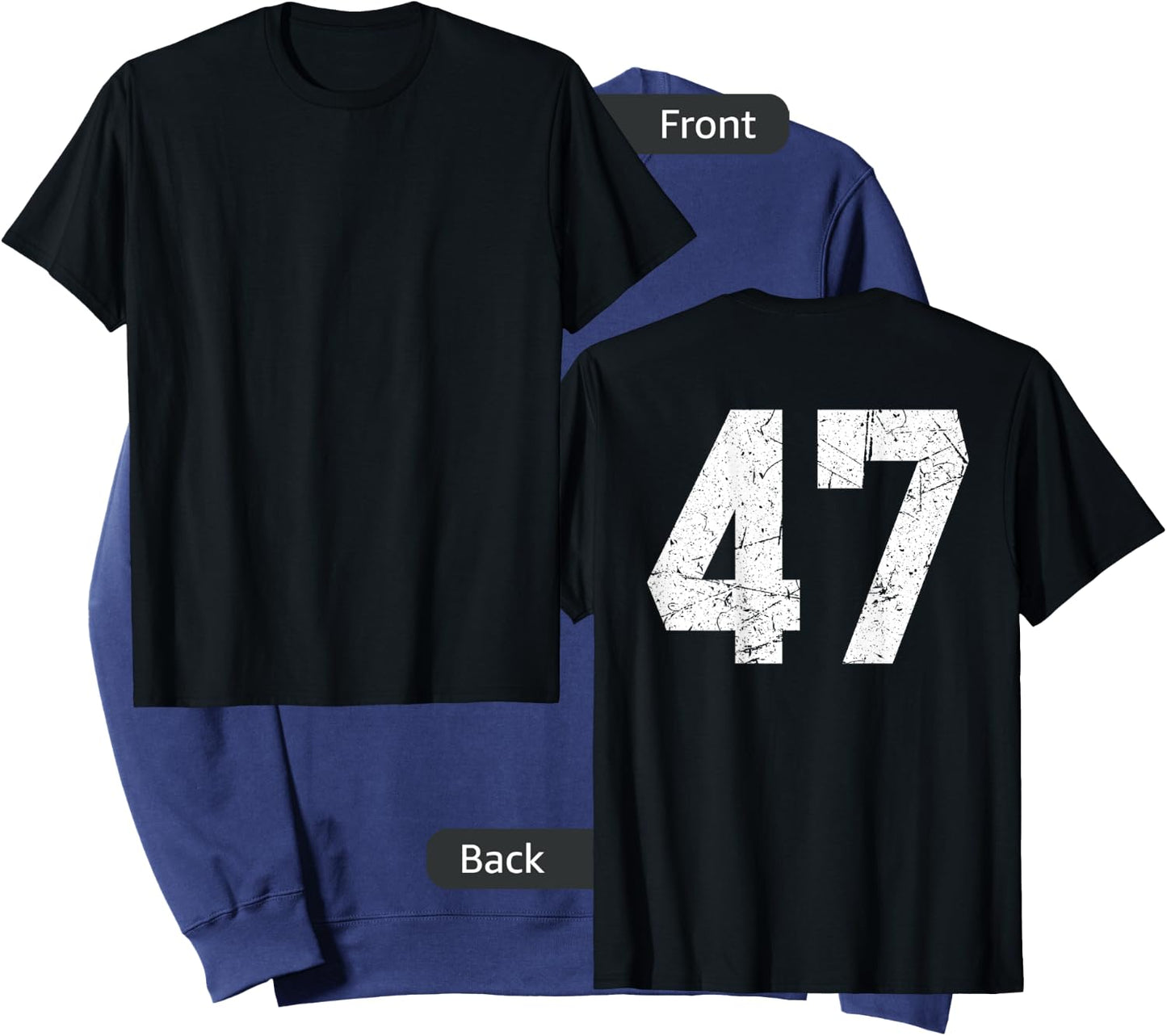 #47 Jersey Uniform Varsity Sports Number, 47th Birthday Sweatshirt - Sweatshirt | Navy