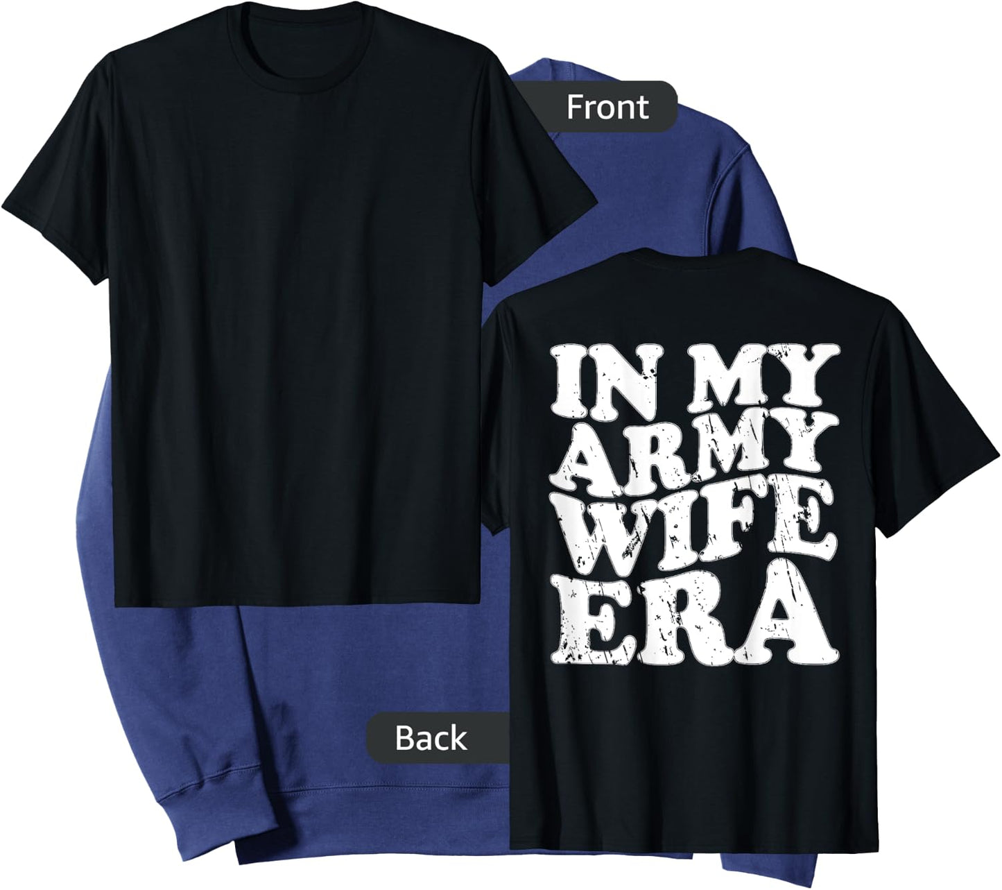 Funny Retro Military In my Army Wife Era Army Wife Sweatshirt - Sweatshirt | Navy