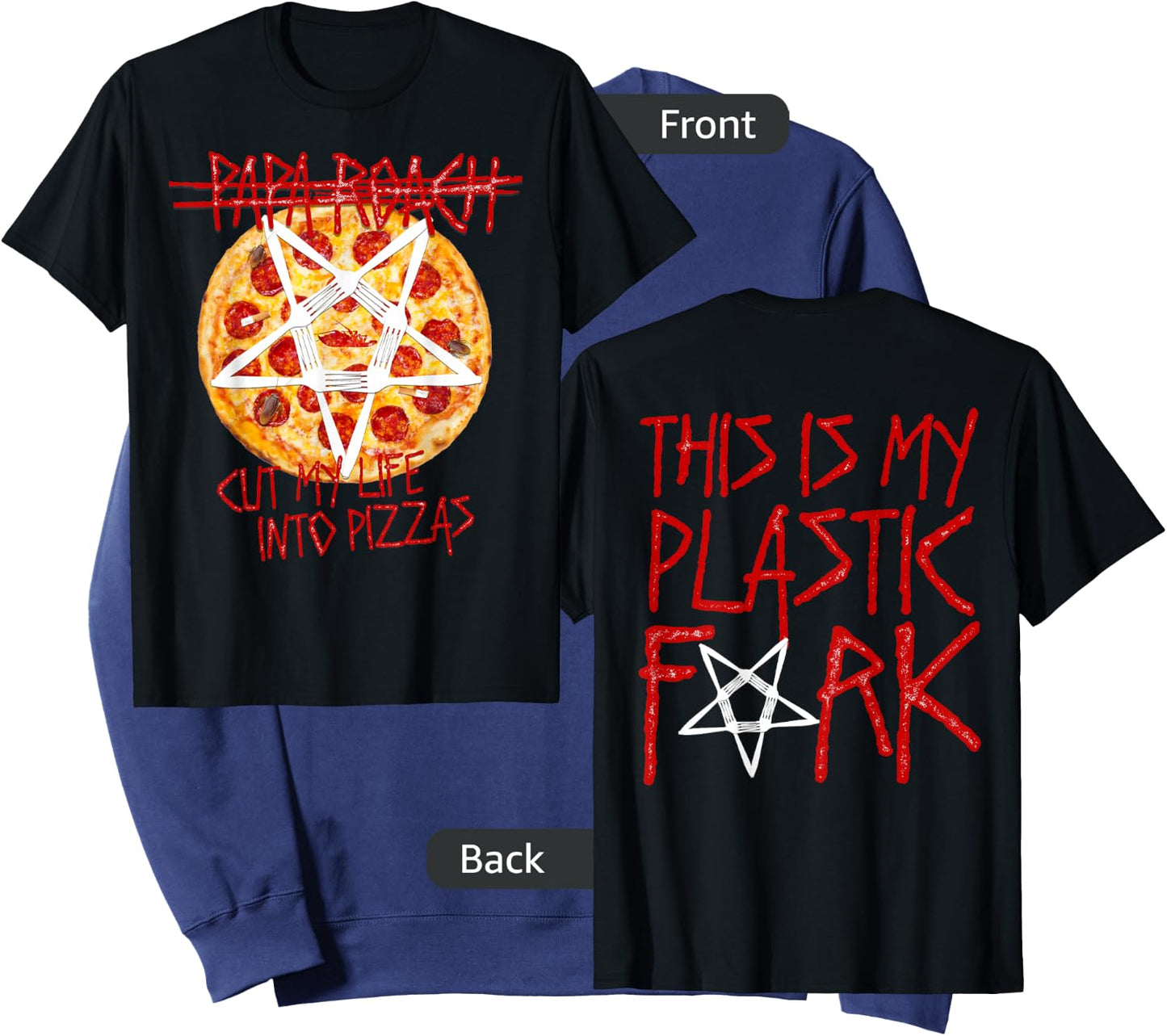 Papa Roach - Official Merchandise -Cut My Life Into Pizzas Sweatshirt - Sweatshirt | Navy