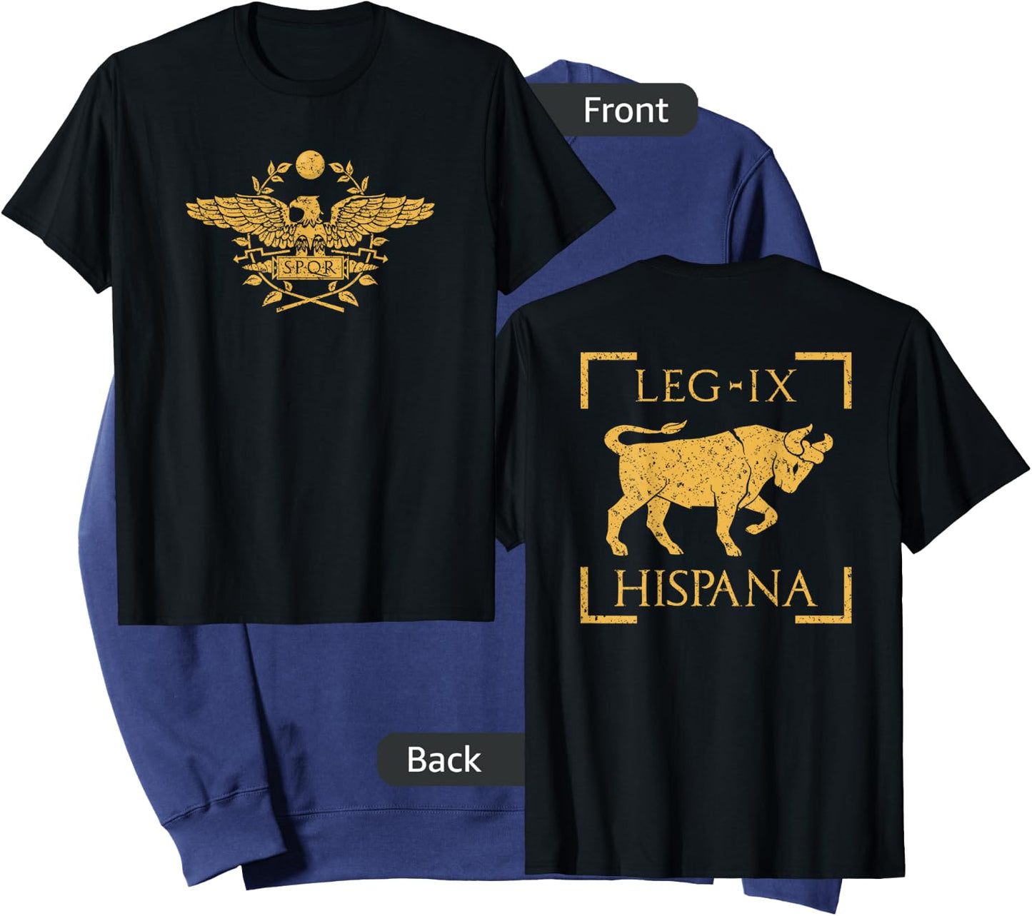 Legio IX Hispana Taurus Emblem Roman Legion Back Print Sweatshirt - Sweatshirt | Navy