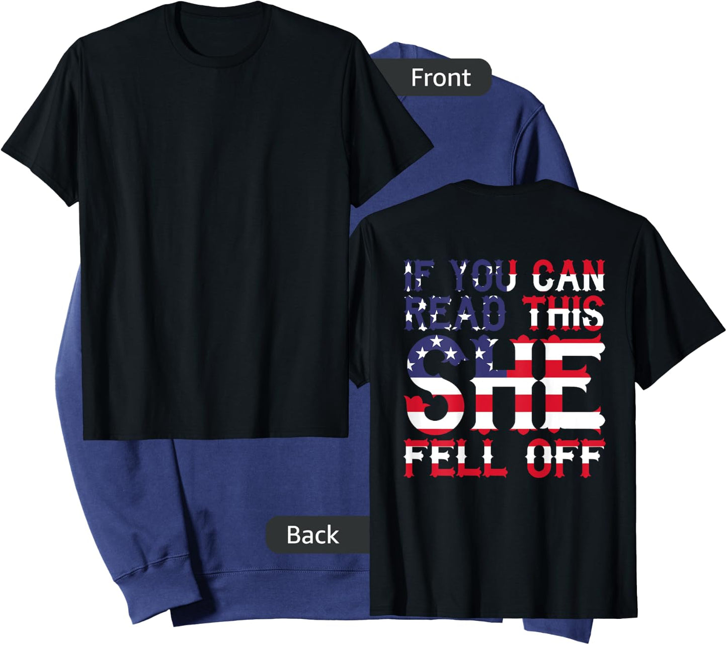 If You Can Read This She Fell Off Funny Motorcycle Sweatshirt - Sweatshirt | Navy