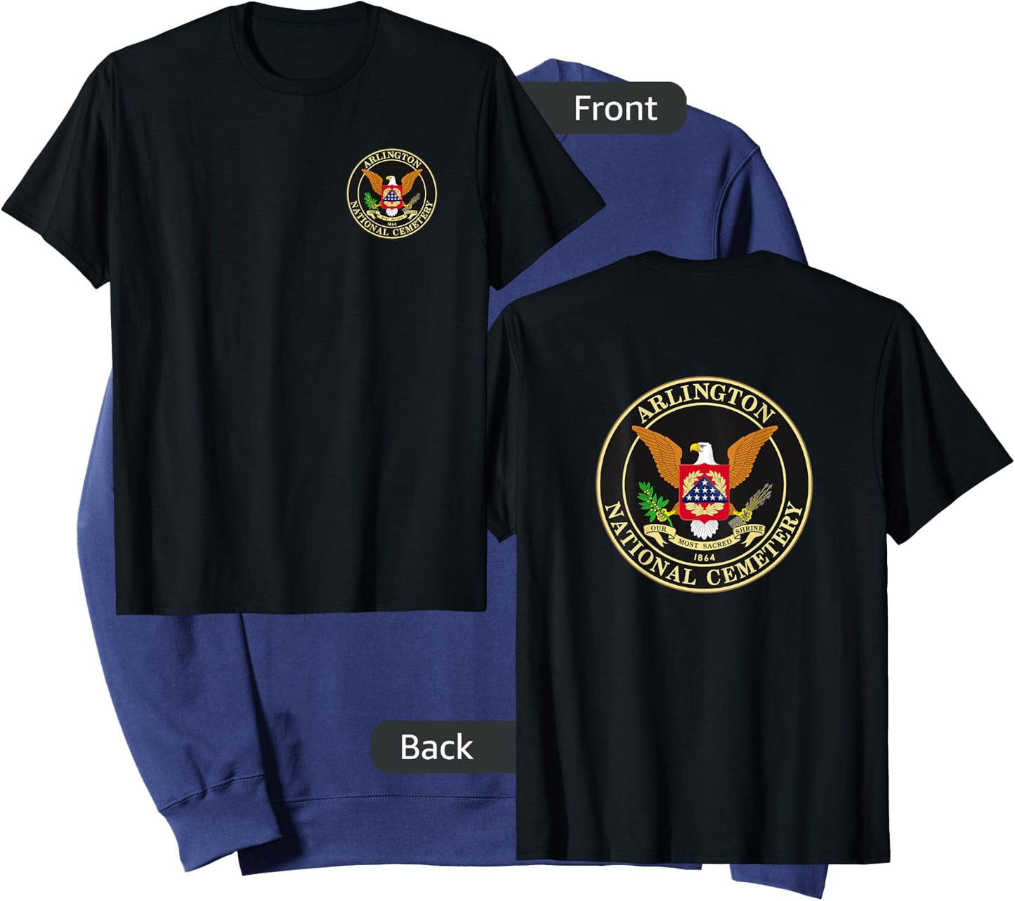 FRONT & BACK Arlington National Cemetery Sweatshirt - Sweatshirt | Navy