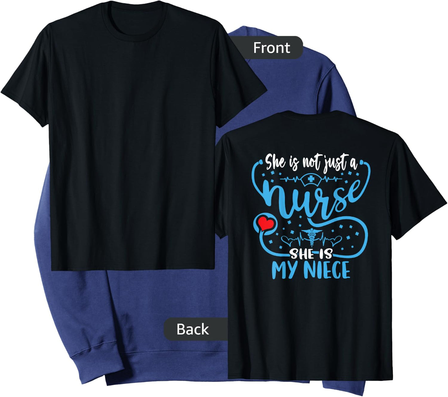 My Niece Is A Nurse Proud Nurse's Aunt Uncle RN LPN Family Sweatshirt - Sweatshirt | Navy