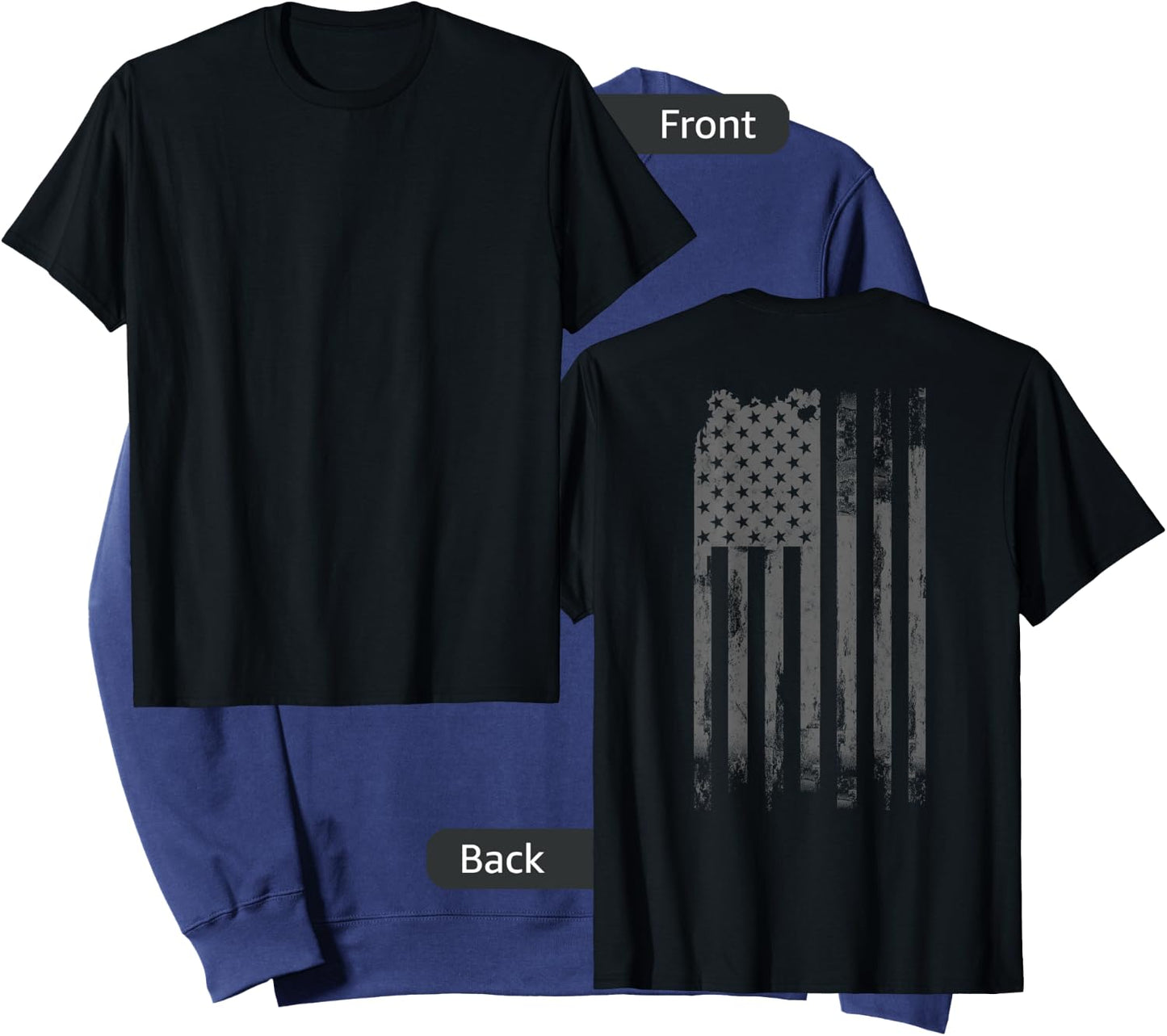 Vintage Patriotic Distressed America USA Flag Sweatshirt - Sweatshirt | Navy