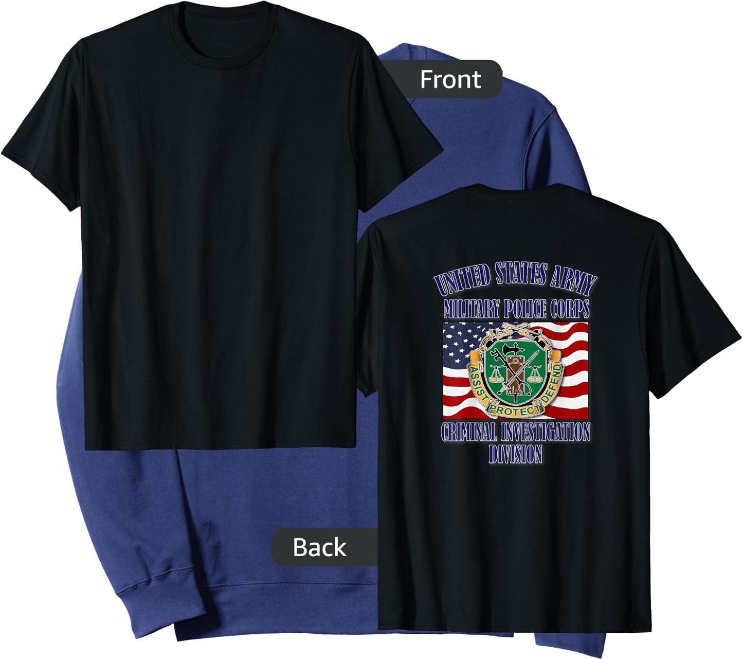 U.S. Army Military Police CID (Back Design) Sweatshirt - Sweatshirt | Navy