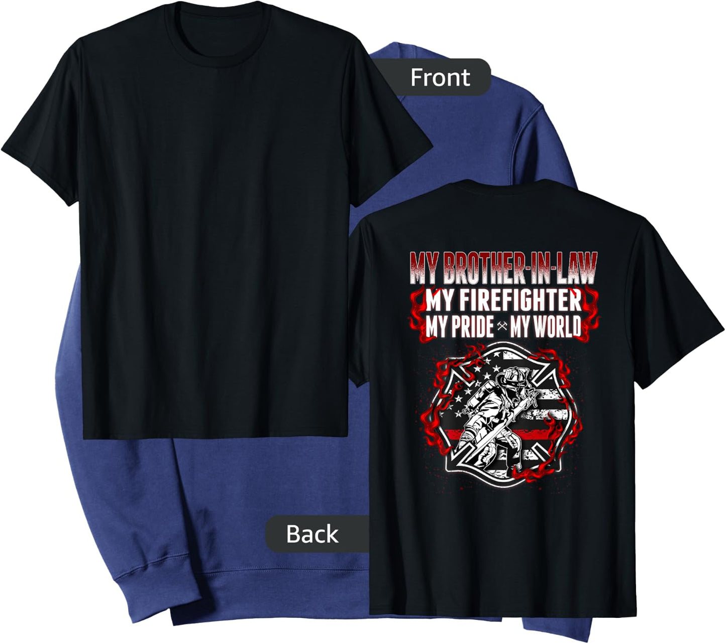 My Brother-In-Law Is A Firefighter Proud Fire Sibling-In-Law Sweatshirt - Sweatshirt | Navy