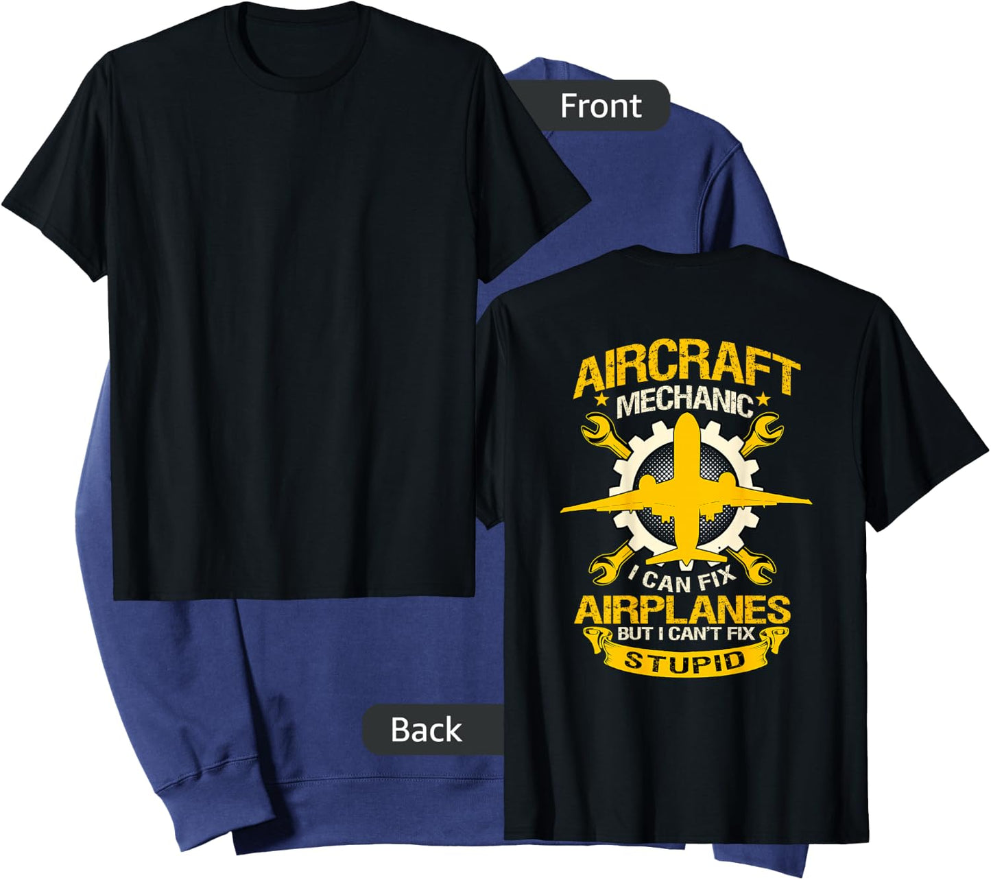 Airplane Mechanic Gift Design On Back Of Clothing Sweatshirt - Sweatshirt | Navy