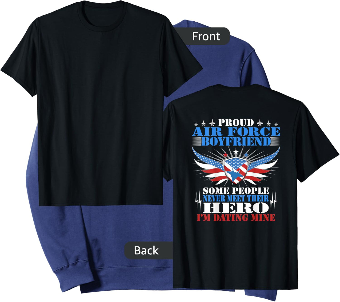 Some Never Meet Their Hero - Proud Air Force Boyfriend Gift Sweatshirt - Sweatshirt | Navy