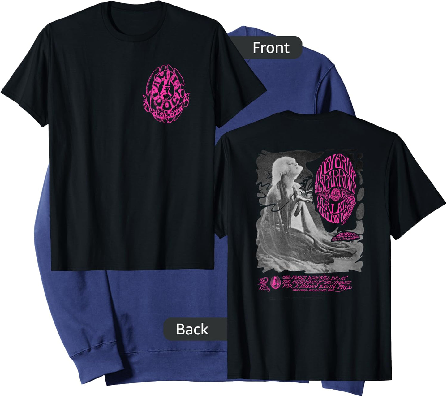 The Family Dog Moby Grape Pink Logo Sweatshirt - Sweatshirt | Navy