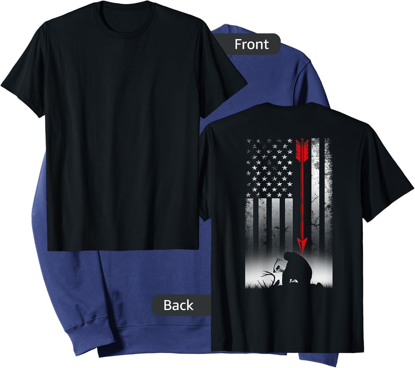 Bow Deer Hunting American Flag Gift Bow Hunting Sweatshirt - Sweatshirt | Navy