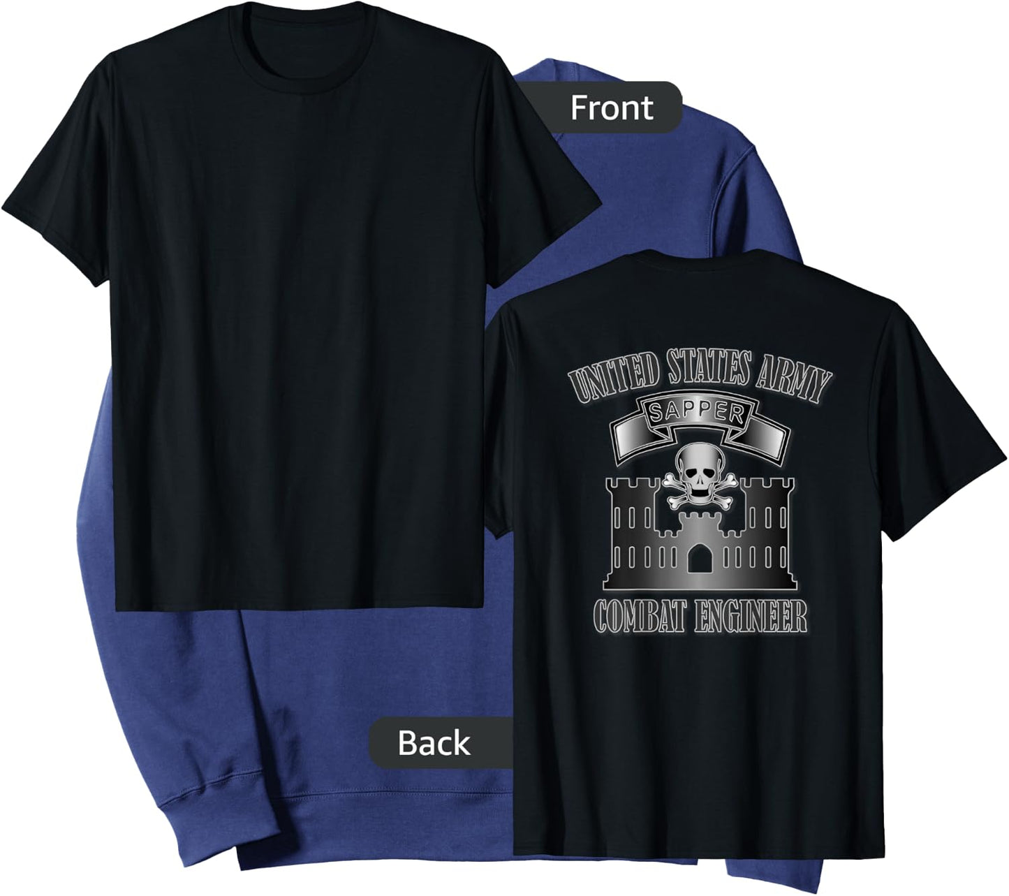 U.S. Army Sapper- Combat Engineer (Back Design) Sweatshirt - Sweatshirt | Navy