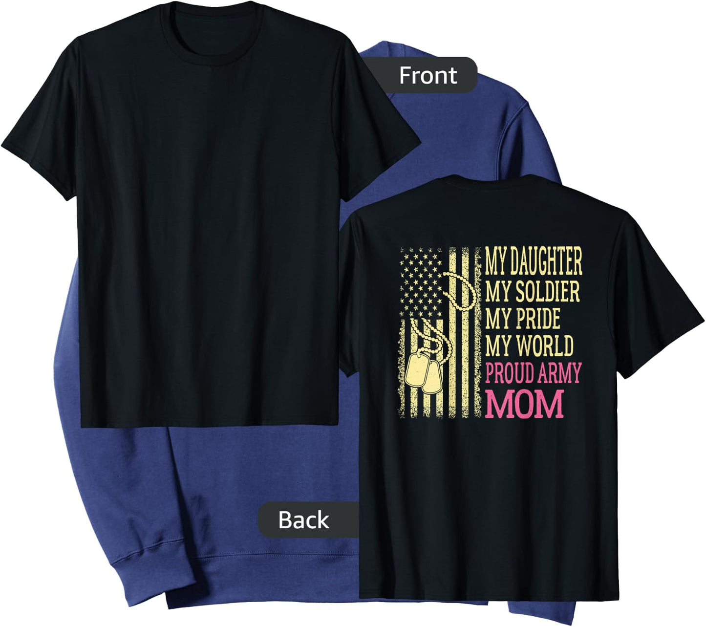 My Daughter My Soldier Proud Army Mom Pride Military Mother Sweatshirt - Sweatshirt | Navy