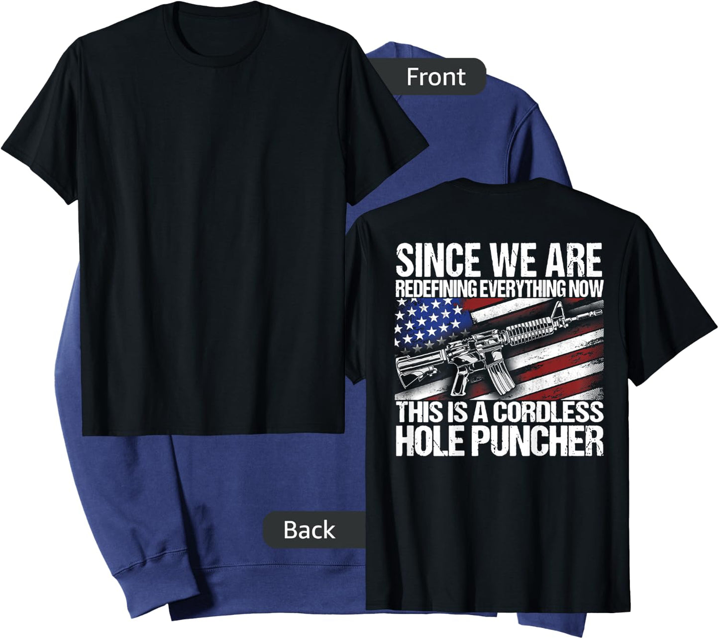 Since We Are Redefining Everything Flag Veteran (on back) Sweatshirt - Sweatshirt | Navy