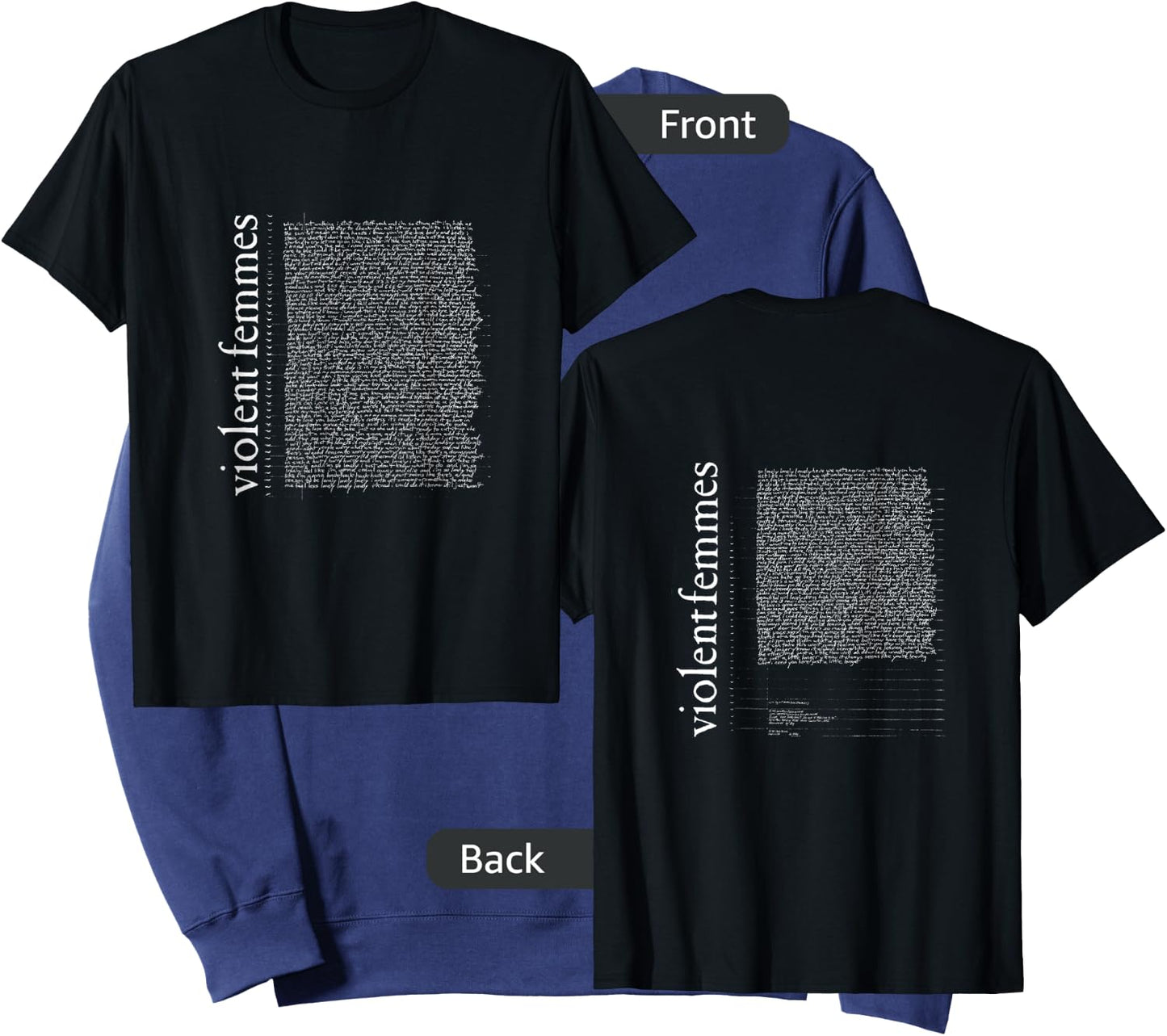 Violent Femmes - Official Merchandise - Self Titled Lyric Sweatshirt - Sweatshirt | Navy