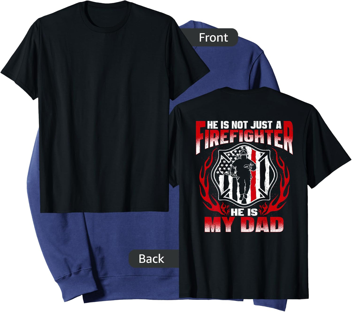 My Dad Is A Firefighter Hero Proud Fire Daughter Son Gifts Sweatshirt - Sweatshirt | Navy
