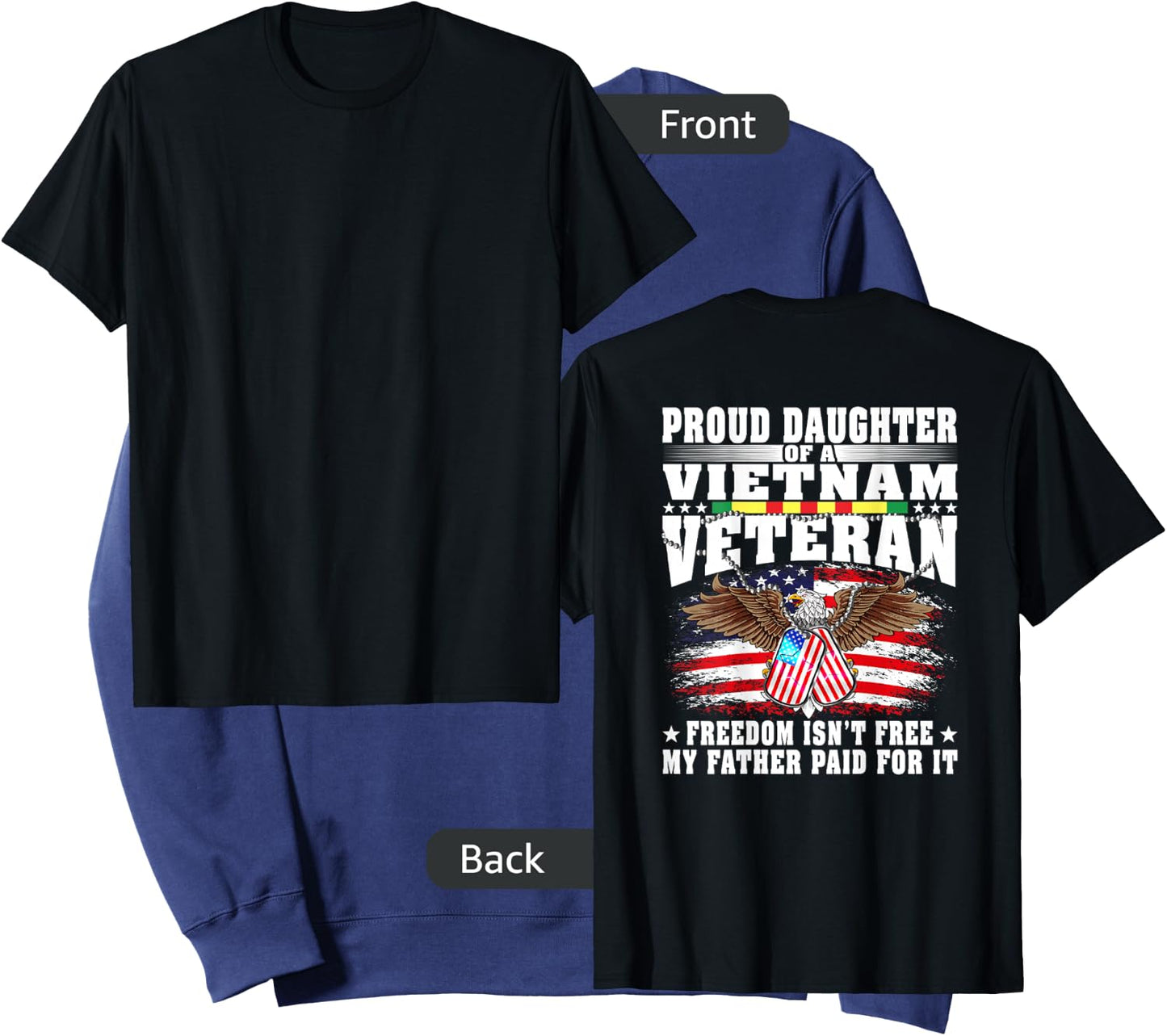 Proud Daughter Of A Vietnam Veteran - Military Vet's Child Sweatshirt - Sweatshirt | Navy