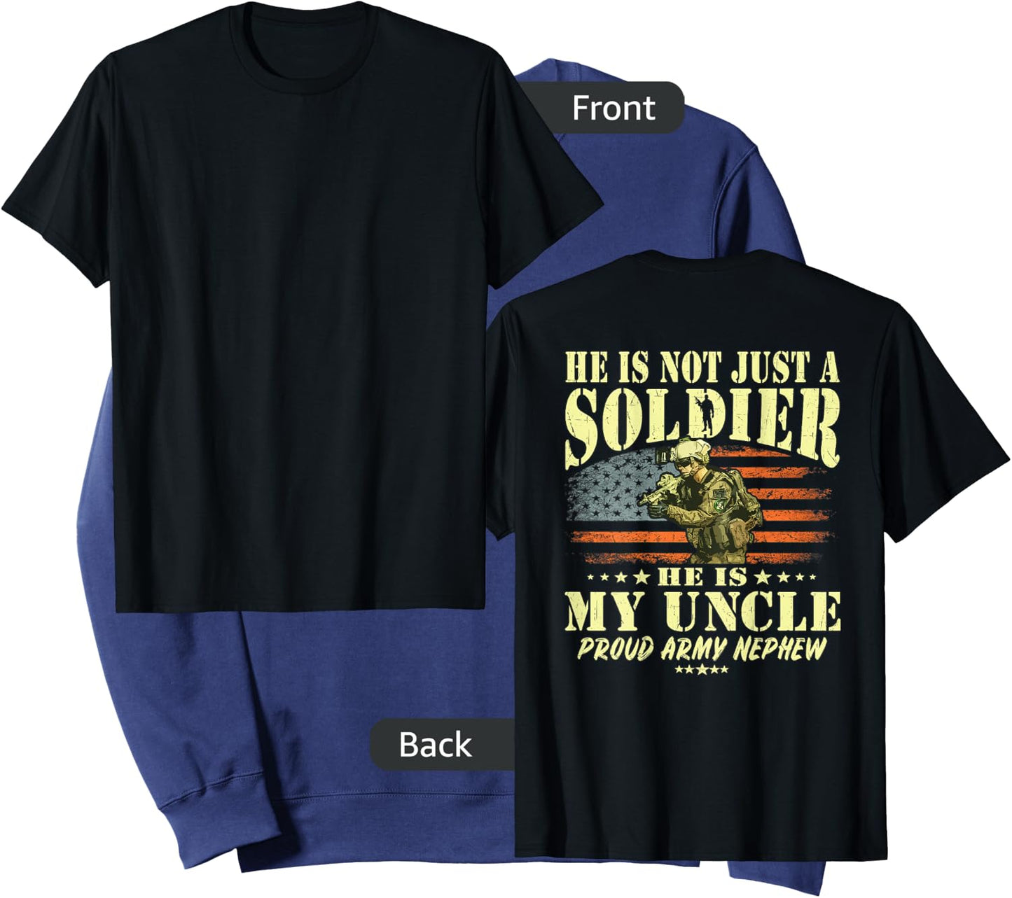 My Uncle Is A Soldier Hero Proud Army Nephew Military Family Sweatshirt - Sweatshirt | Navy