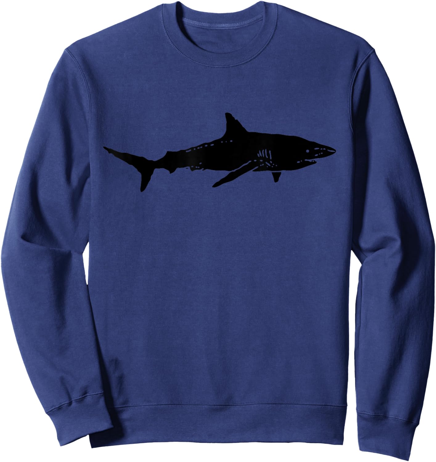 Black Shark | Cool Black Shark Silhouette | Ocean Shark Gift Sweatshirt - Sweatshirt | Navy