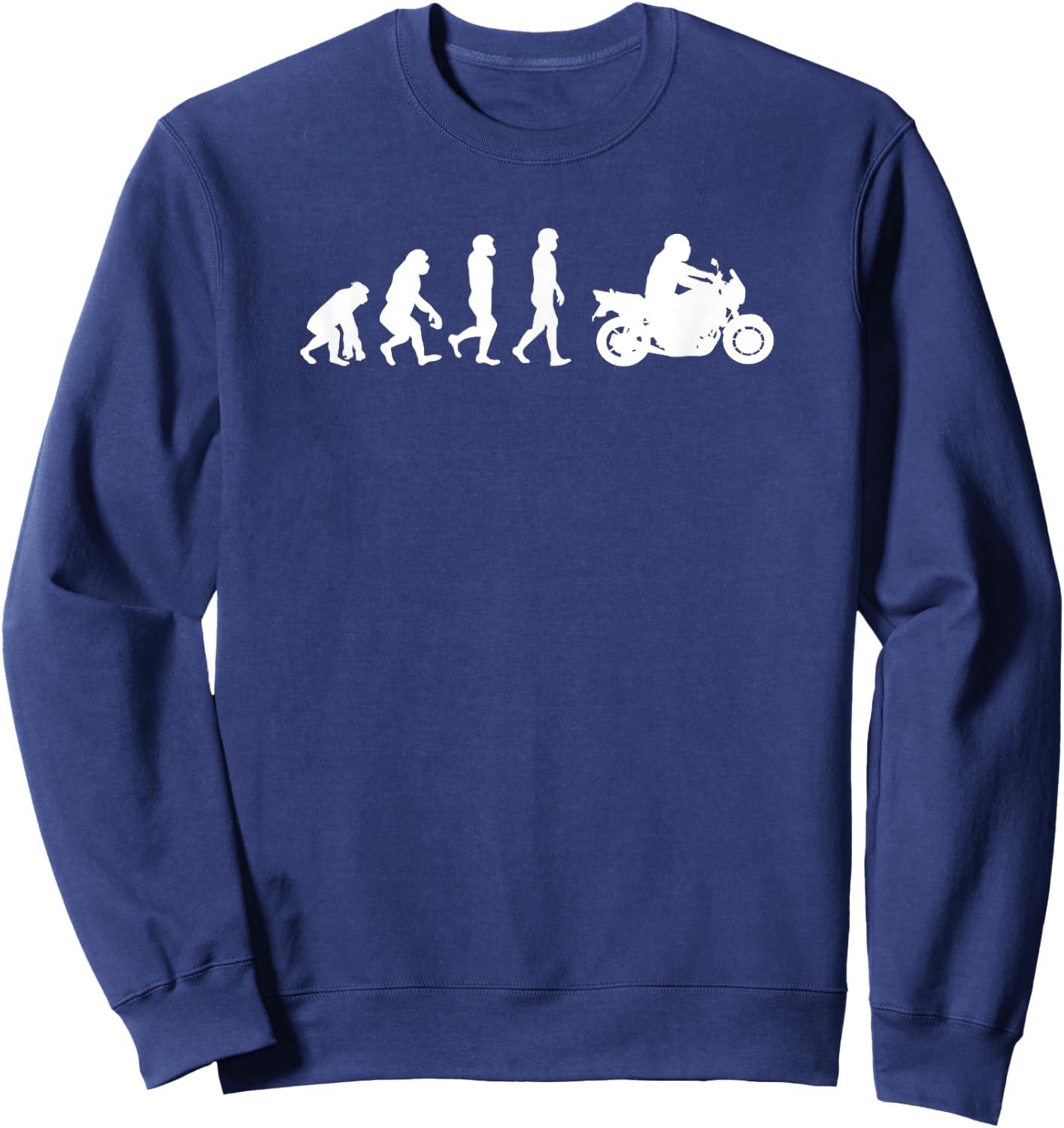 Evolution Motorcycle I Bike Street Bike Motorcycle Sweatshirt - Sweatshirt | Navy