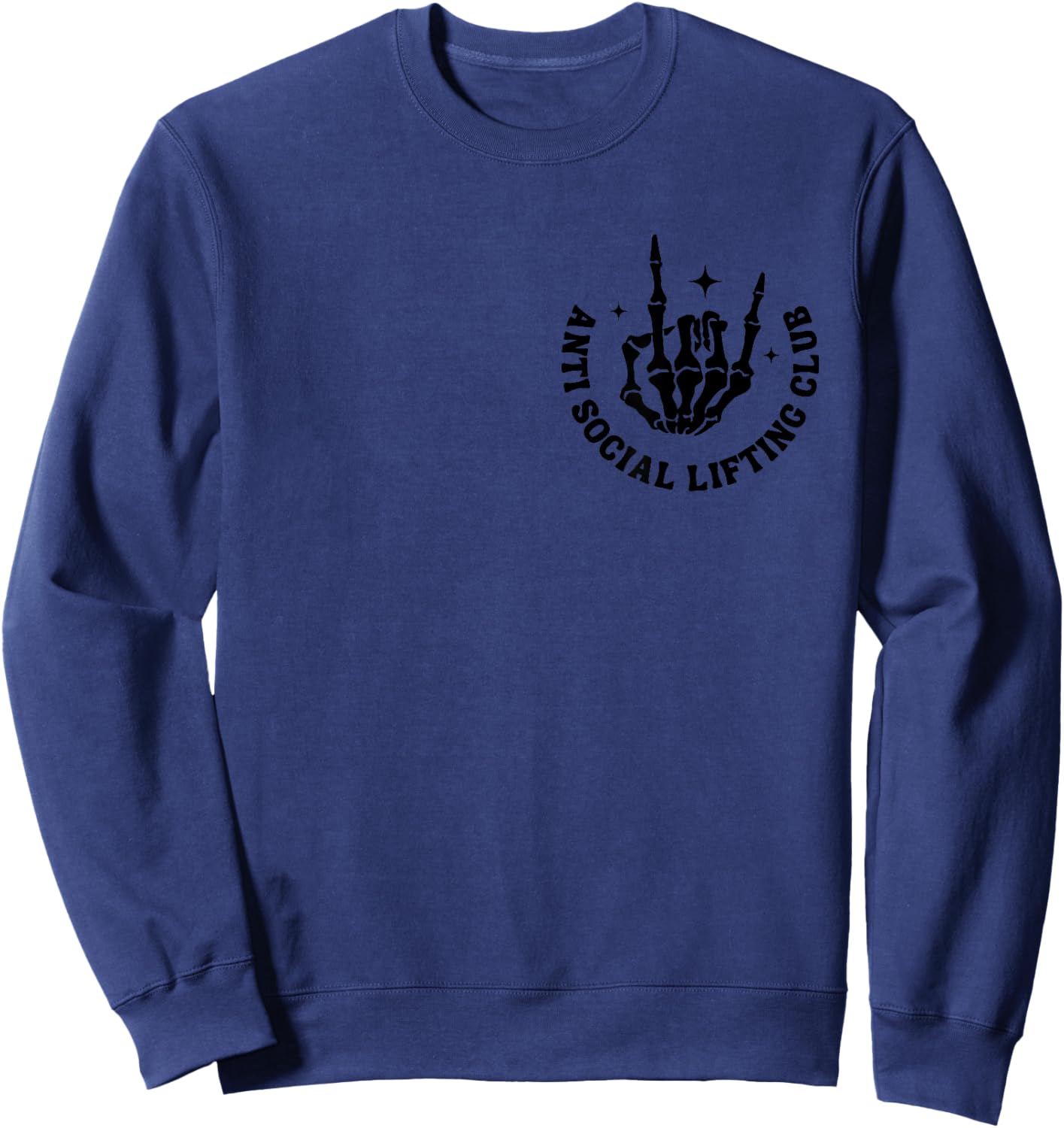 Anti Social Lifting Club Funny Gym Bodybuilder Fitness Sweatshirt - Sweatshirt | Navy