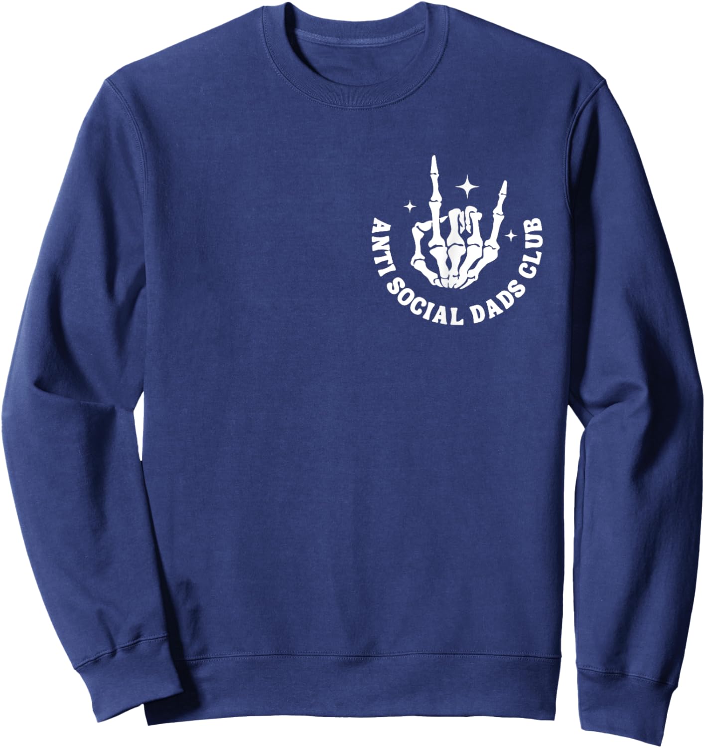 Anti Social Dads Club Groovy Funny Dad Life Daddy Anxiety Sweatshirt - Sweatshirt | Navy