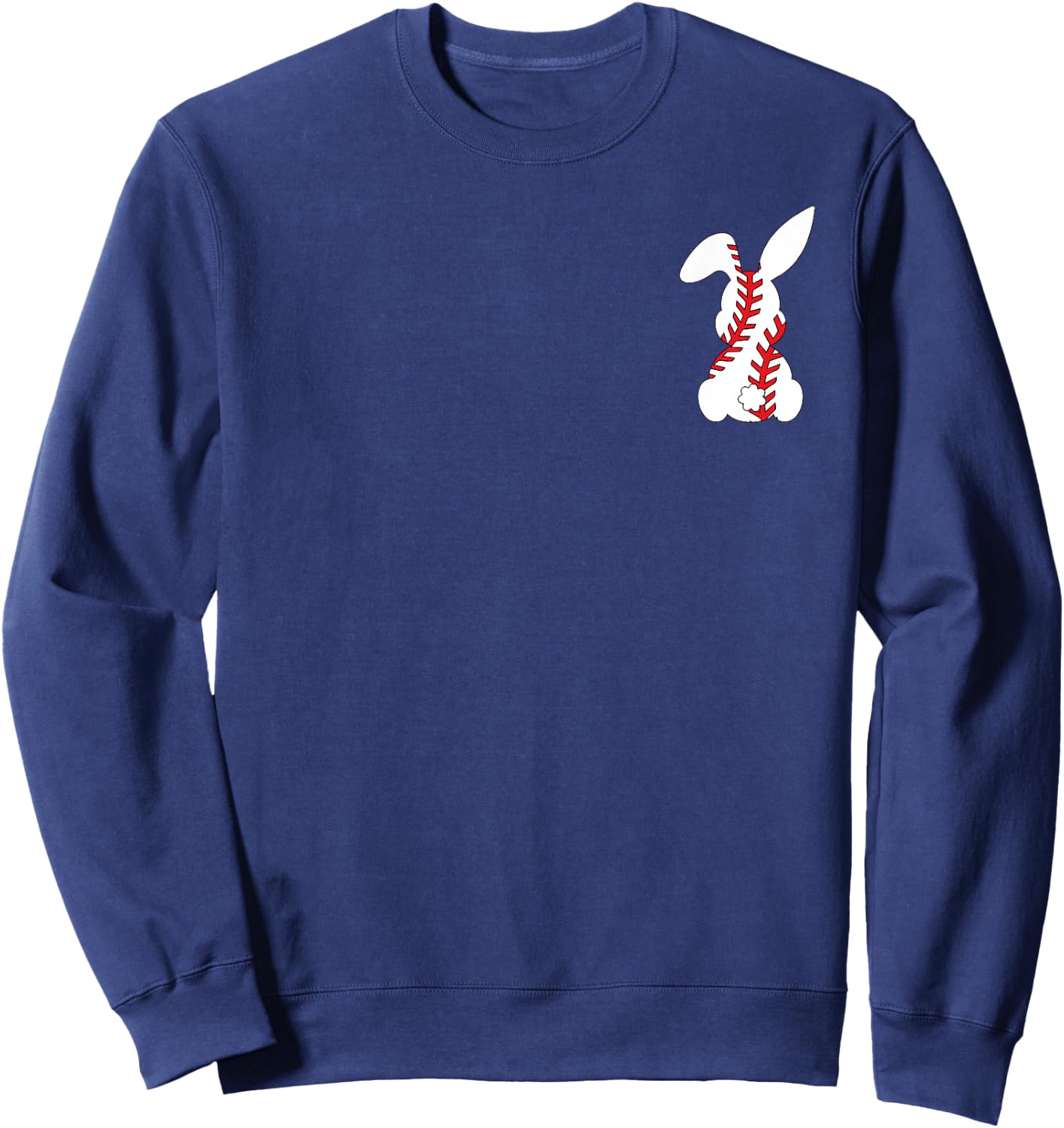 Easter Bunny Baseball Sport Easter Baseball Pocket Rabbit Sweatshirt - Sweatshirt | Navy