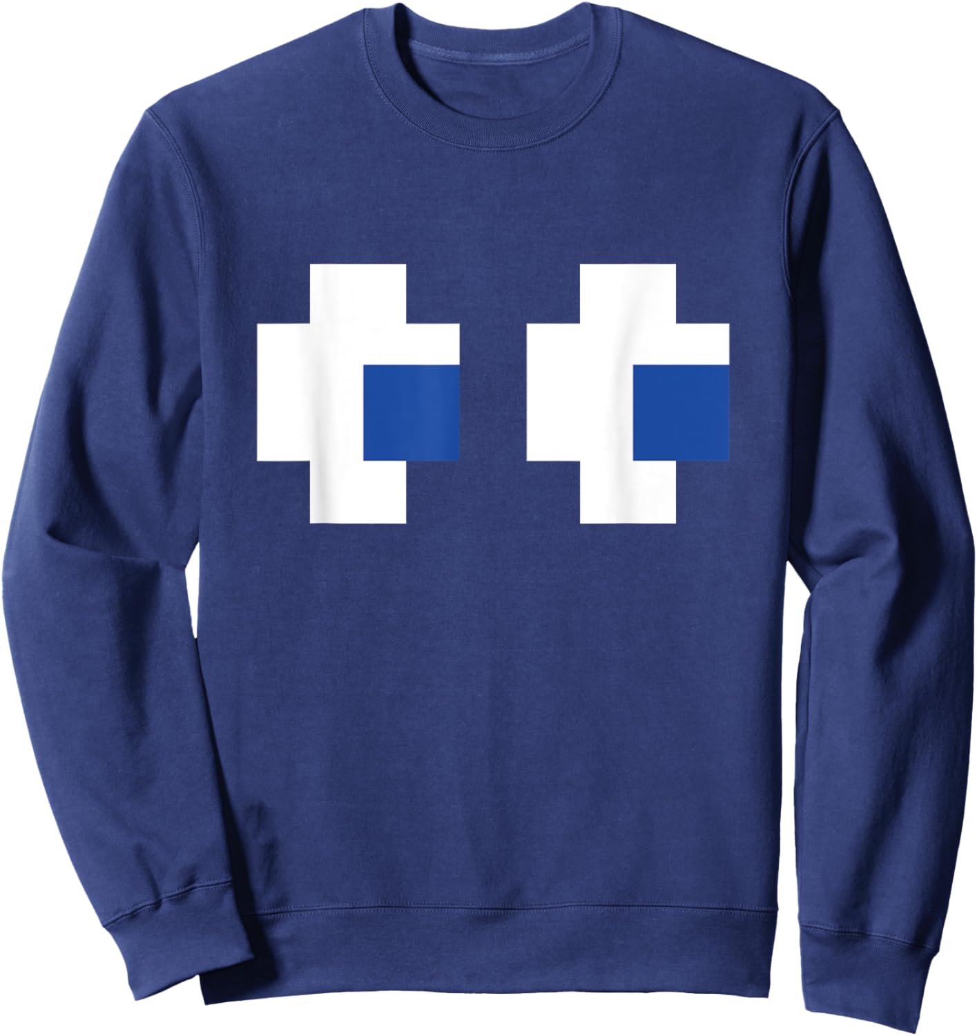 Retro Arcade Gaming Halloween Ghost Partner Group Costume Sweatshirt - Sweatshirt | Navy