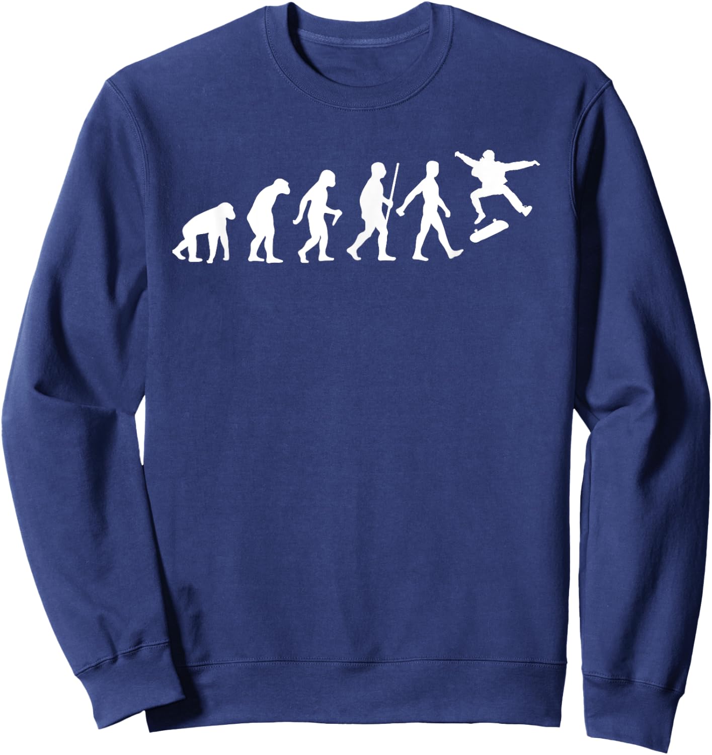 Cool Skateboarding Women Skateboard Evolution Skater Sweatshirt - Sweatshirt | Navy
