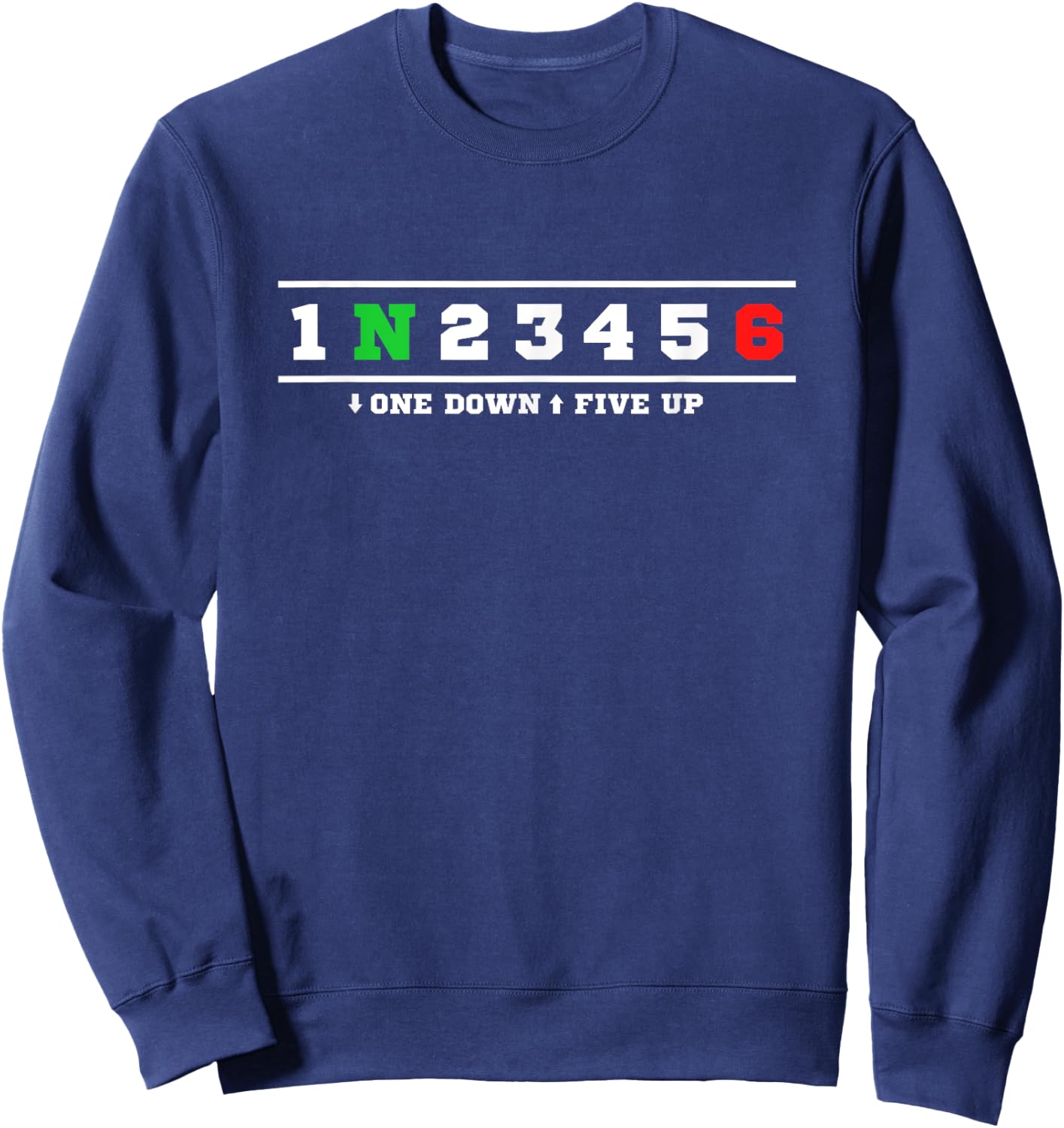 1N23456 Motorcycle Foot Gear Shift Sweatshirt - Sweatshirt | Navy