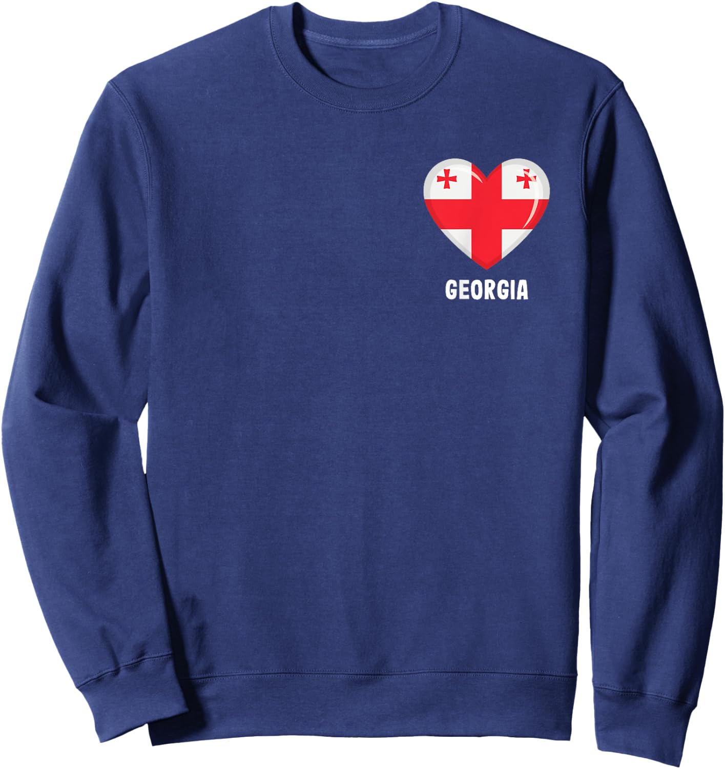 Georgia Flag Shirt | Georgian Sweatshirt - Sweatshirt | Navy