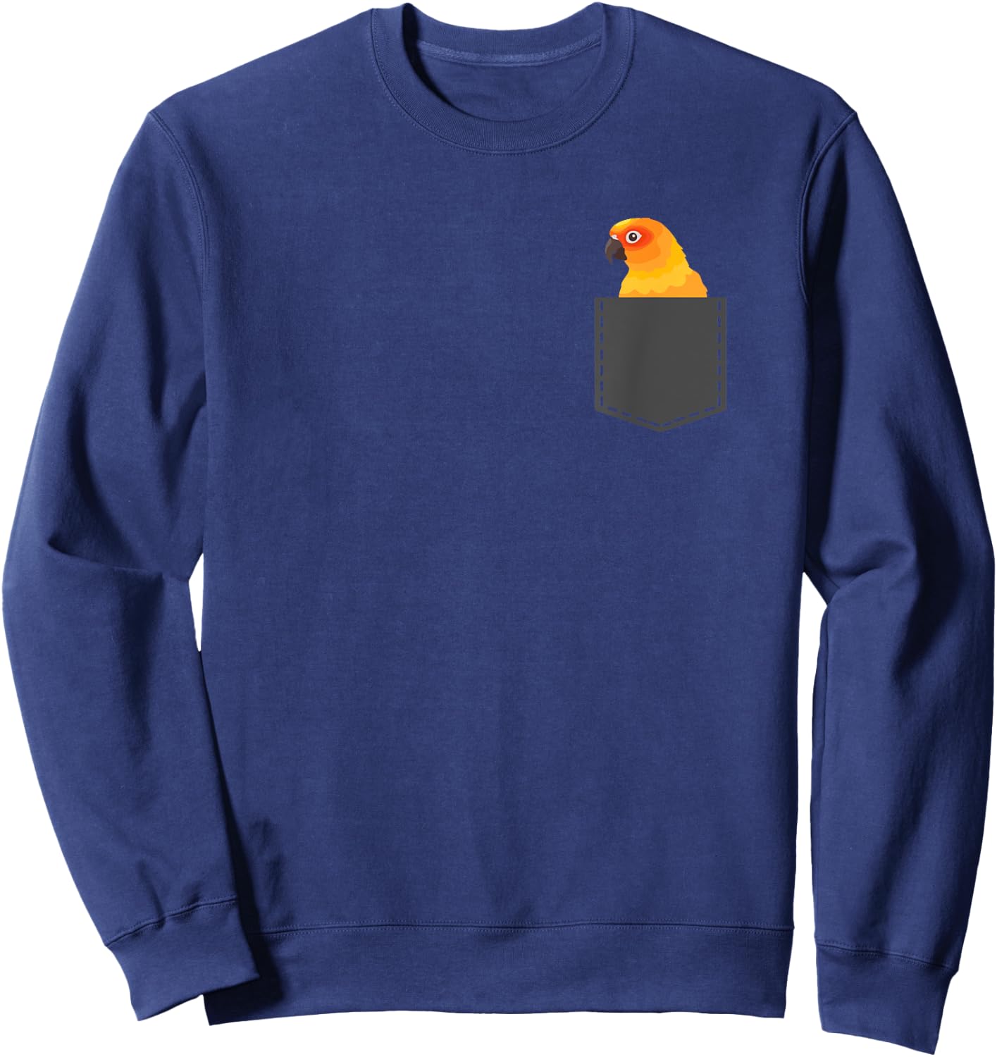Funny Sun Conure Bird Lover Parrots Pocket Animals Gifts Sweatshirt - Sweatshirt | Navy