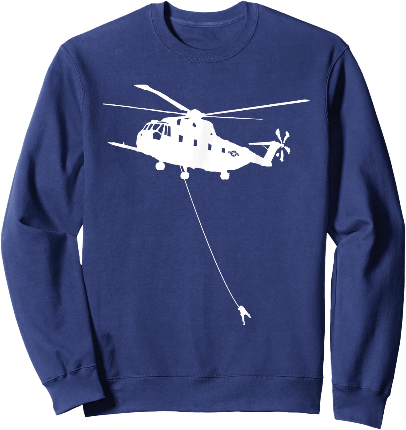 Jolly Green Giant to the Rescue HH-3E Helicopter CSAR Sweatshirt - Sweatshirt | Navy